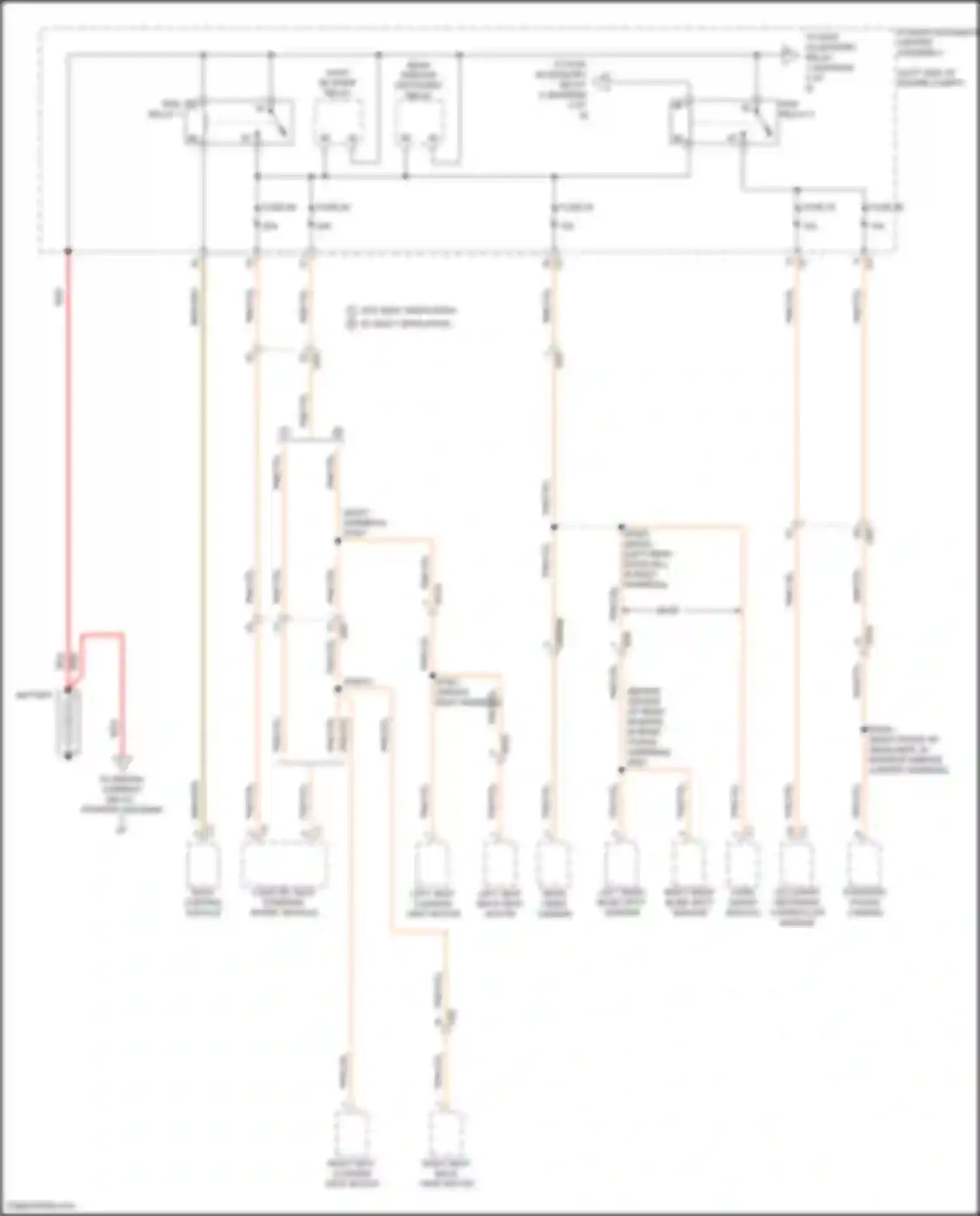 Wiring diagram rear window defogger relay for Chrysler 200 II (2014-2016)