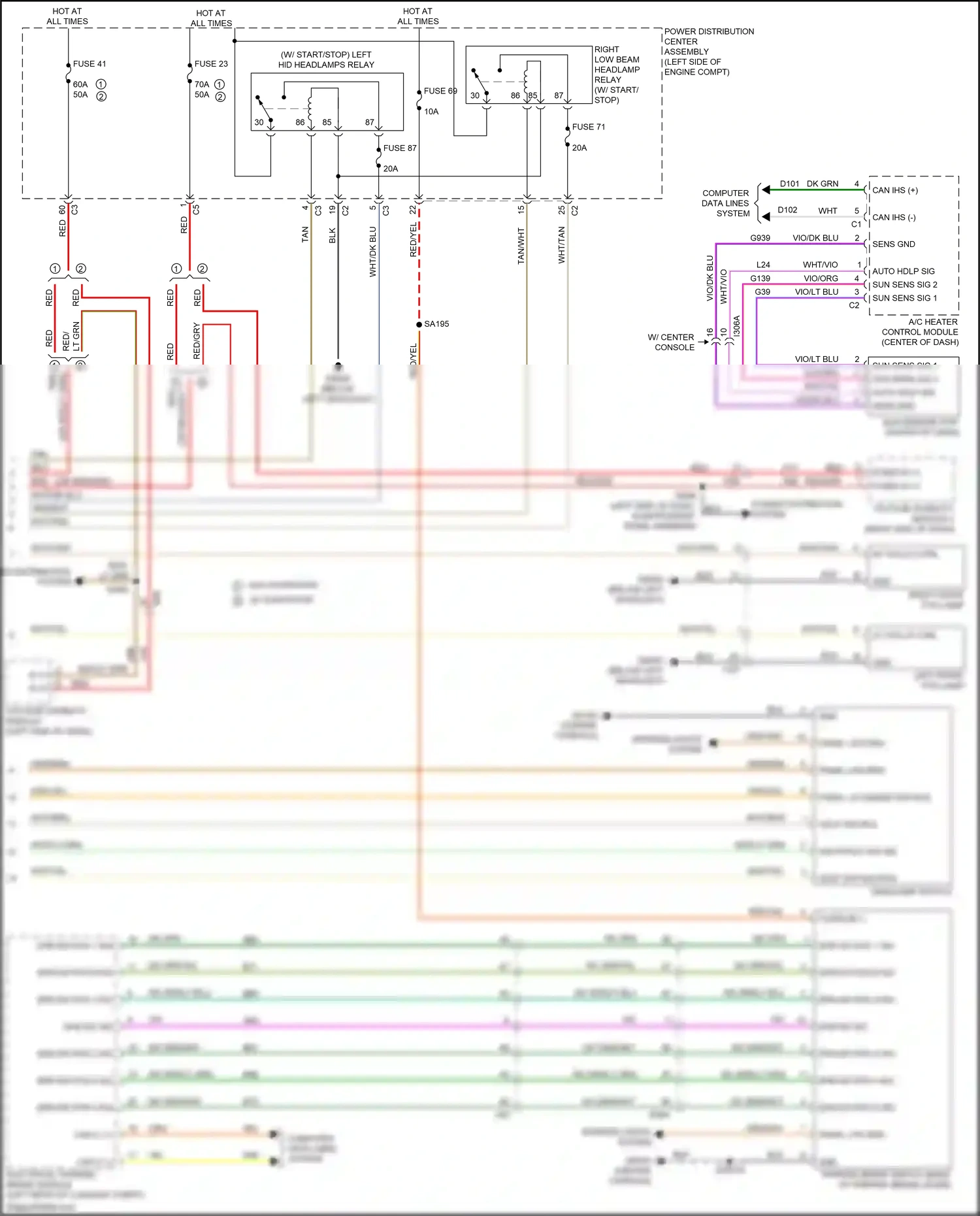 Chrysler 200 II (2014-2016) (below left headlight) wiring diagram  (13 of 16)