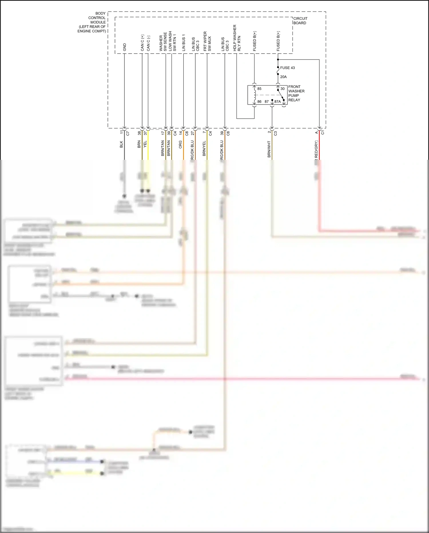 Chrysler 200 II (2014-2016) body control module wiring diagram  (30 of 36)