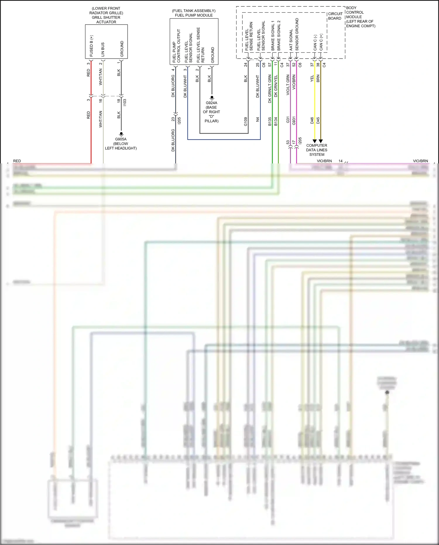 Chrysler 200 II (2014-2016) body control module wiring diagram  (35 of 36)