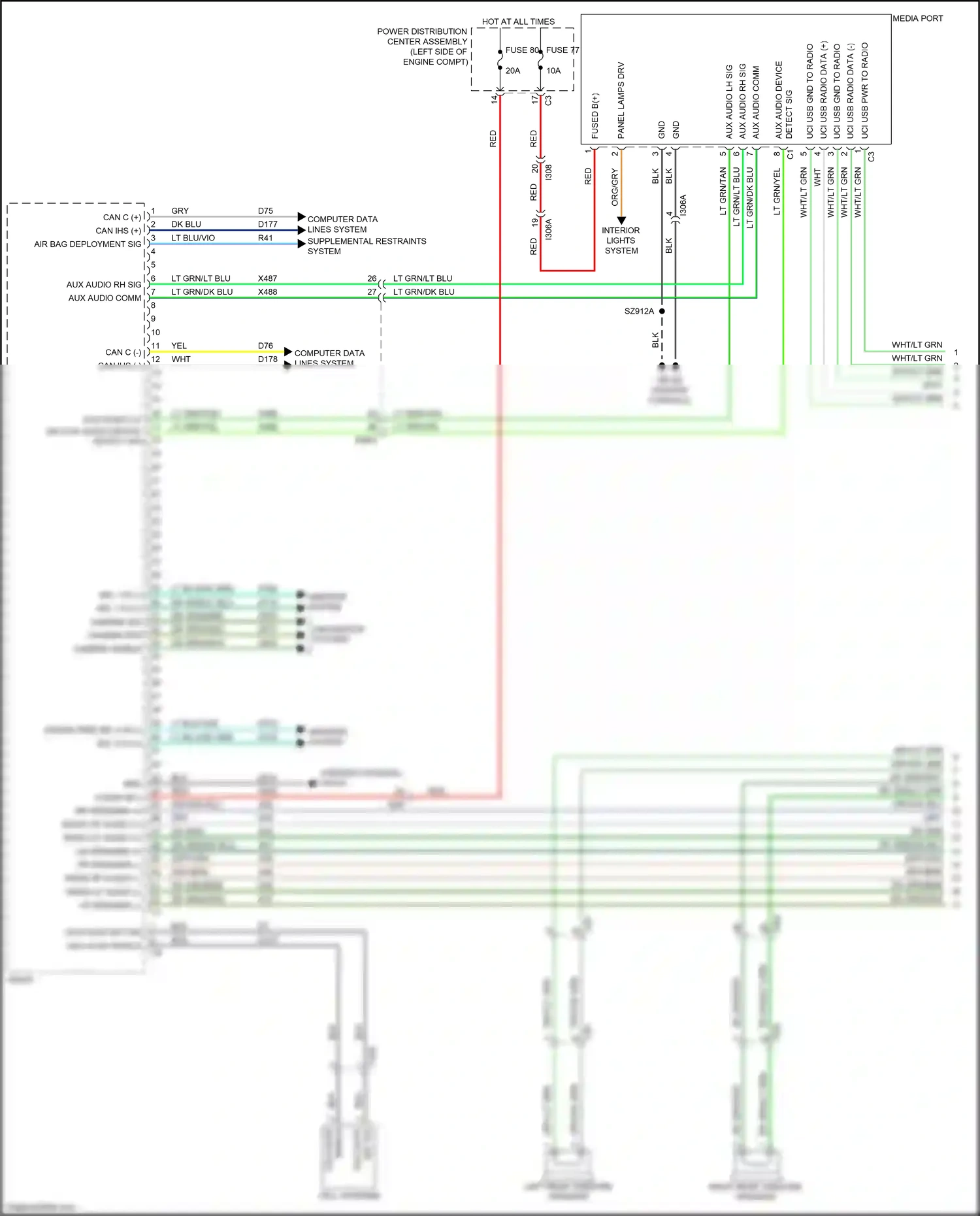 Chrysler 200 II (2014-2016) cellular wiring diagram  (1 of 2)