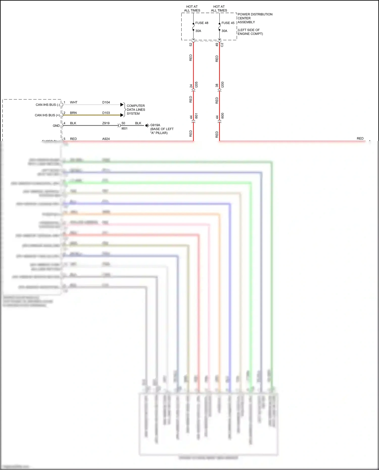 Chrysler 200 II (2014-2016) computer data lines system wiring diagram  (33 of 77)