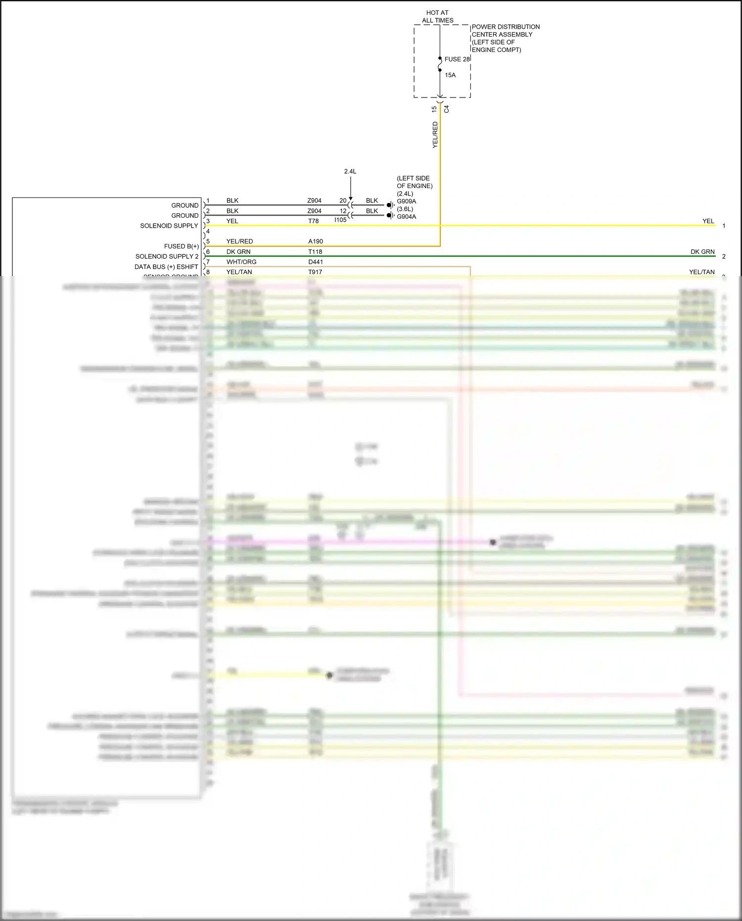 Chrysler 200 II (2014-2016) computer data lines system wiring diagram  (1 of 77)