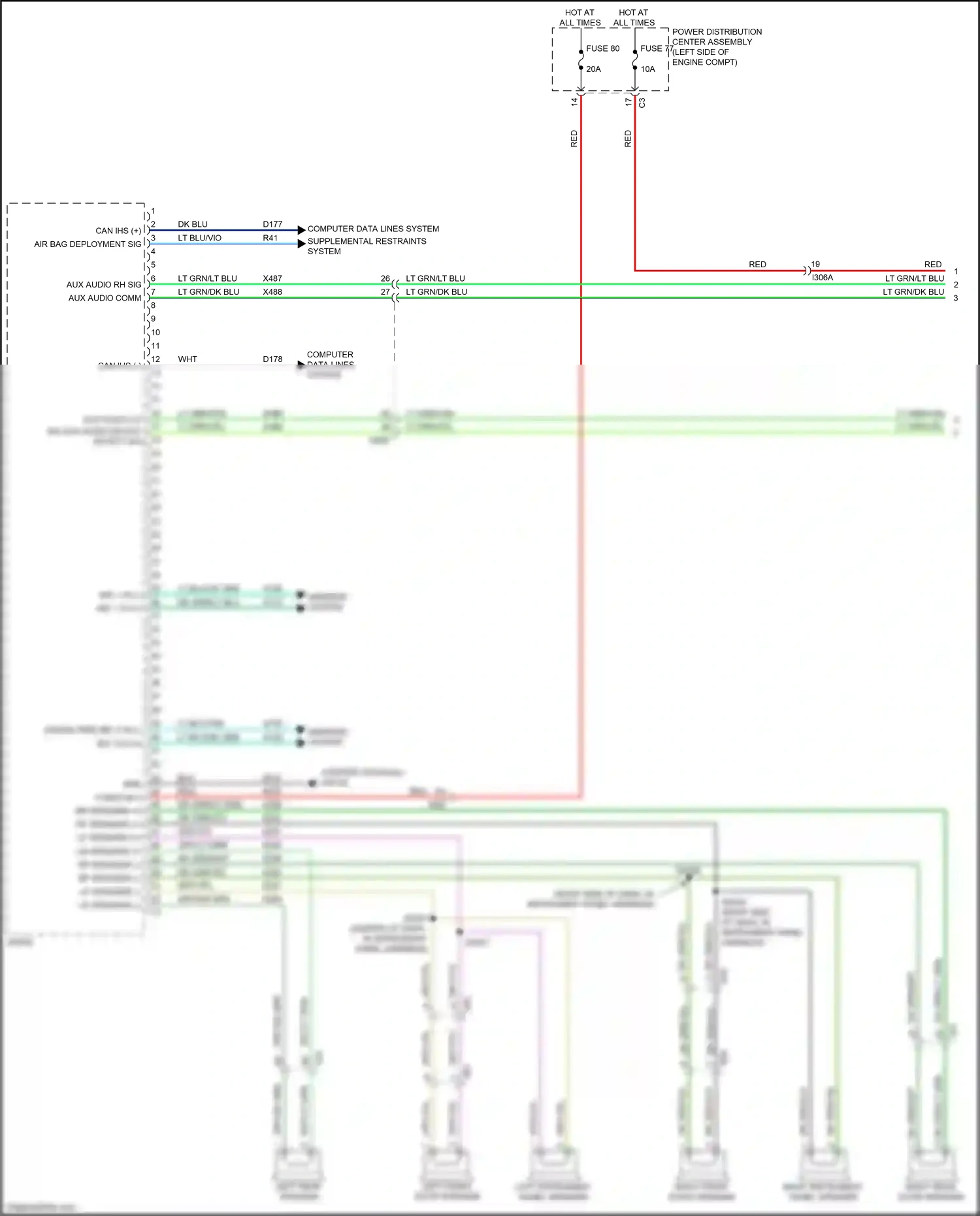 Chrysler 200 II (2014-2016) dk grn/lt blu wiring diagram  (6 of 14)