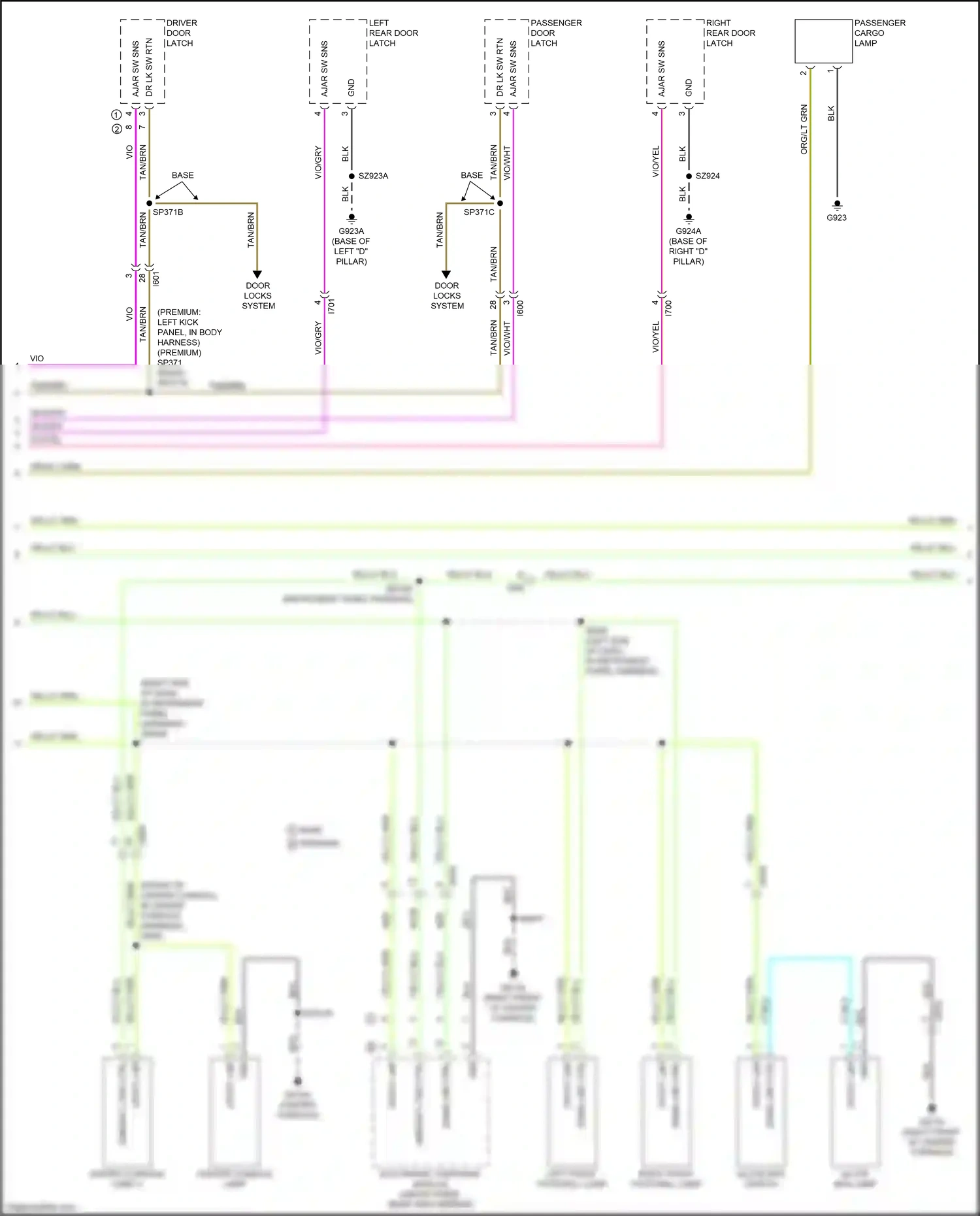 Chrysler 200 II (2014-2016) dome lmp ctrl wiring diagram  (2 of 2)
