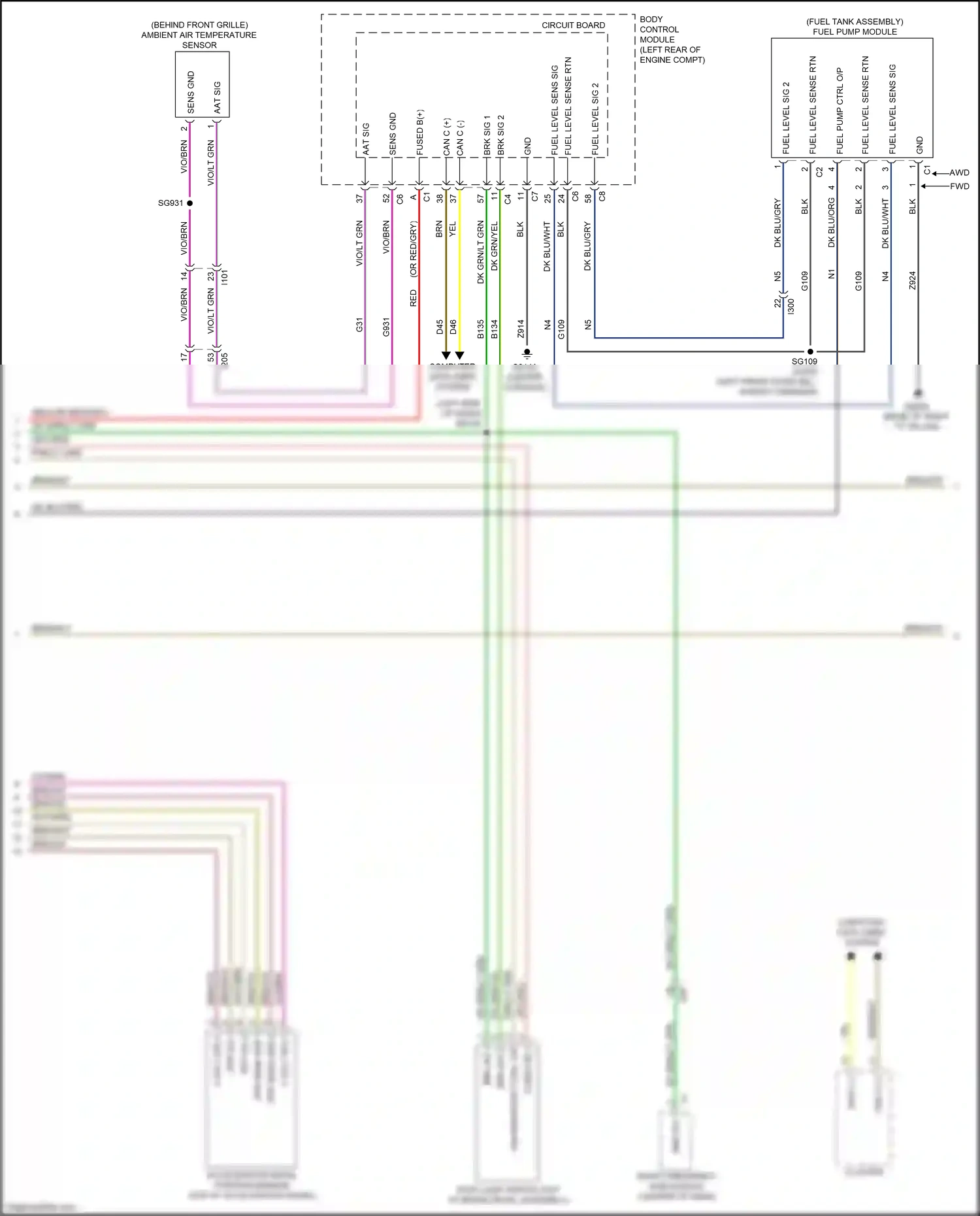 Chrysler 200 II (2014-2016) fuel pump ctrl o/p wiring diagram  (1 of 1)
