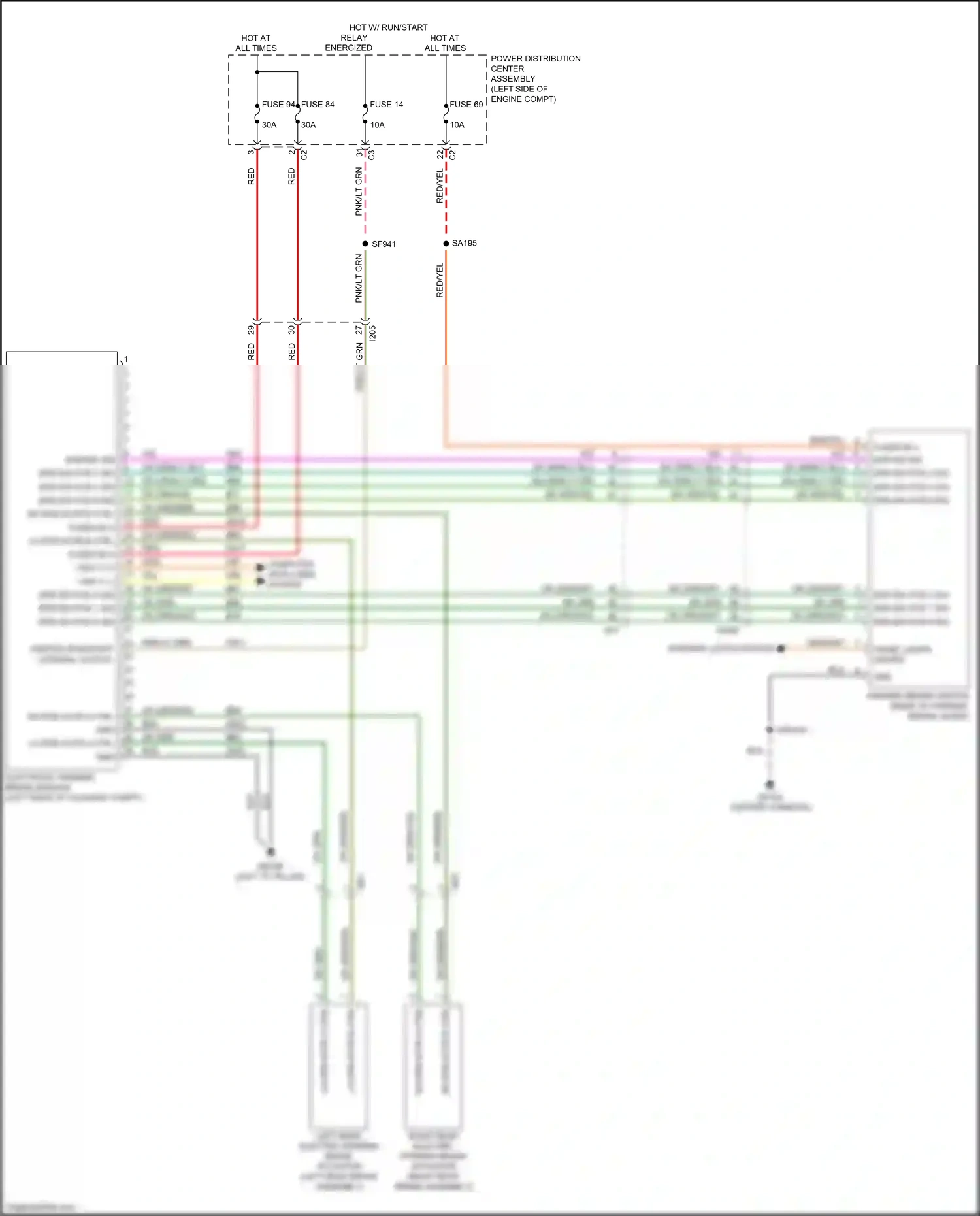 Chrysler 200 II (2014-2016) fuse 84 wiring diagram  (1 of 2)
