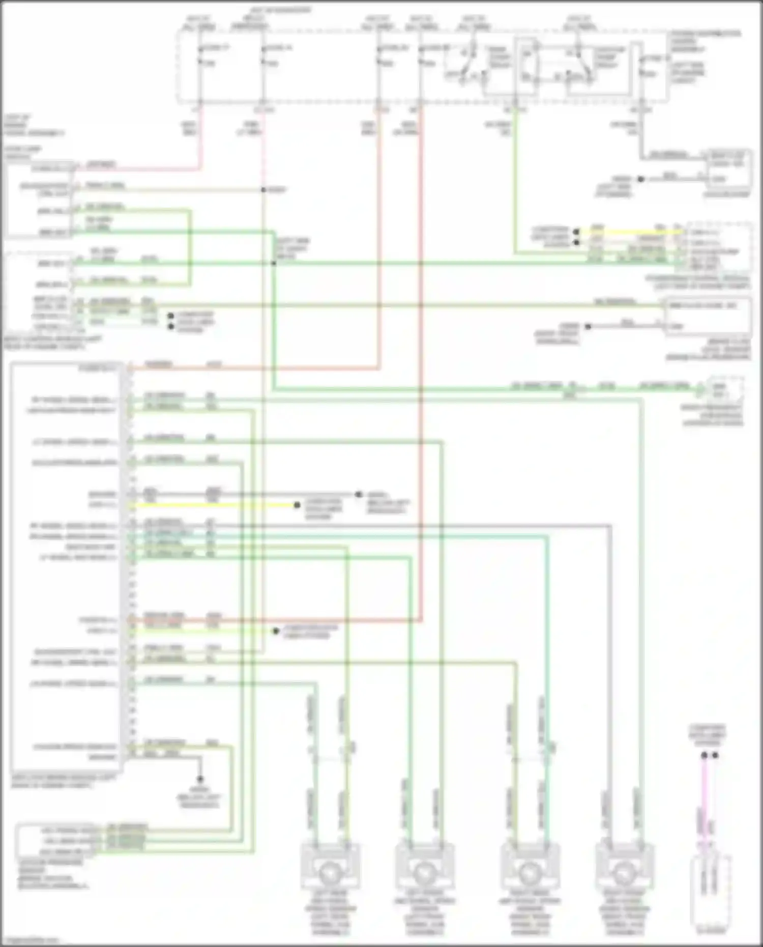 Wiring diagram left front abs wheel speed sensor for Chrysler 200 II (2014-2016)