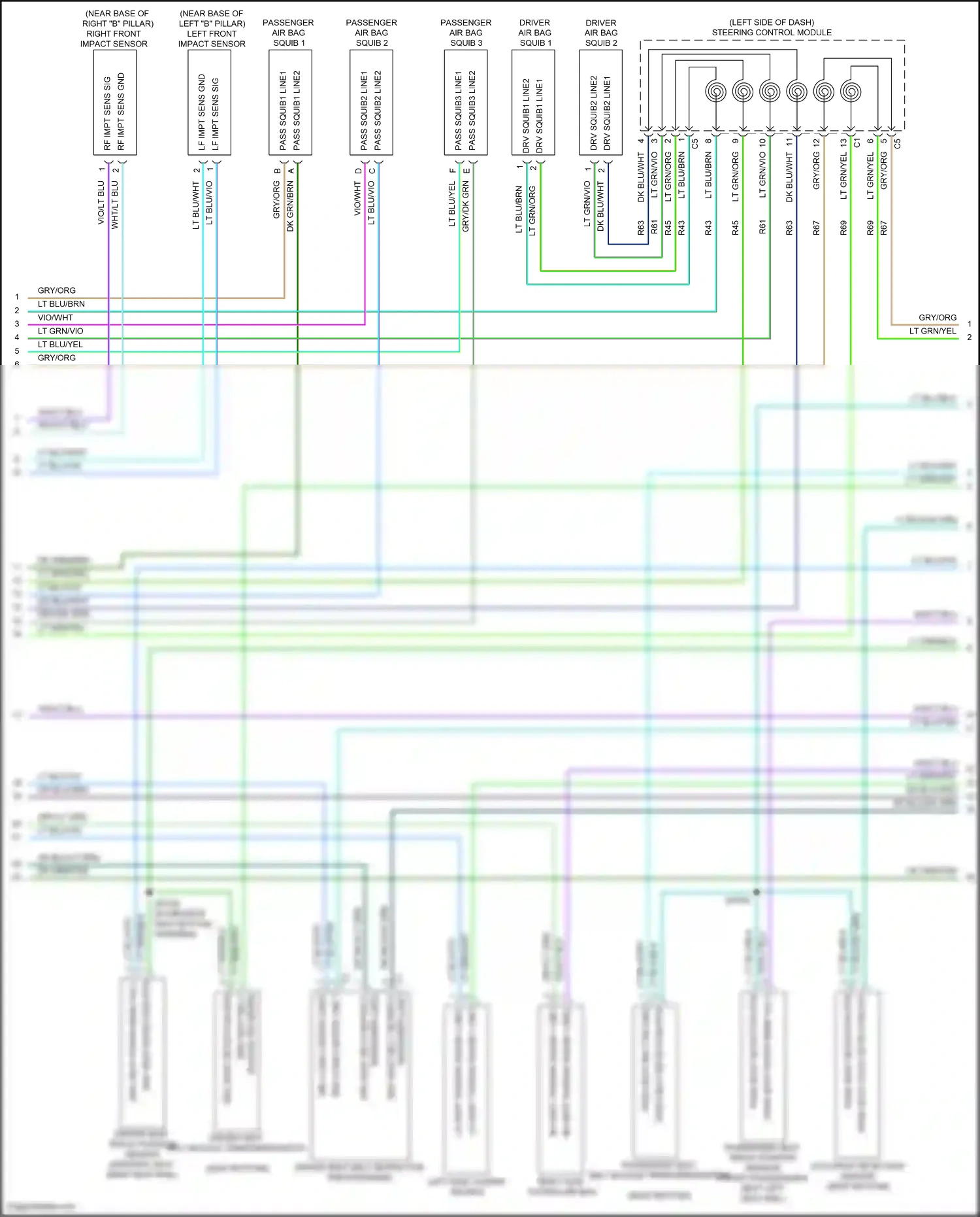 Chrysler 200 II (2014-2016) occupant detection sensor wiring diagram  (1 of 1)