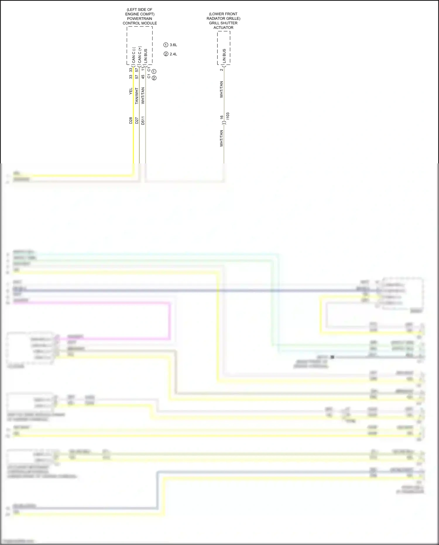 Chrysler 200 II (2014-2016) occupant restraint controller module wiring diagram  (1 of 7)