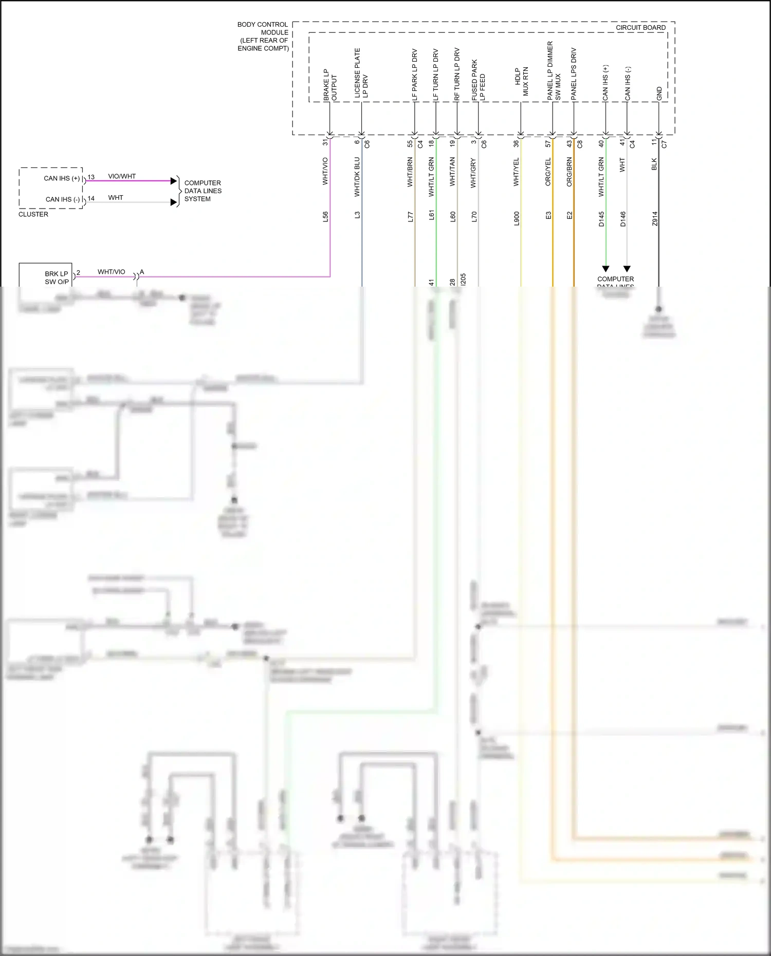 Chrysler 200 II (2014-2016) panel lp dimmer wiring diagram  (1 of 2)
