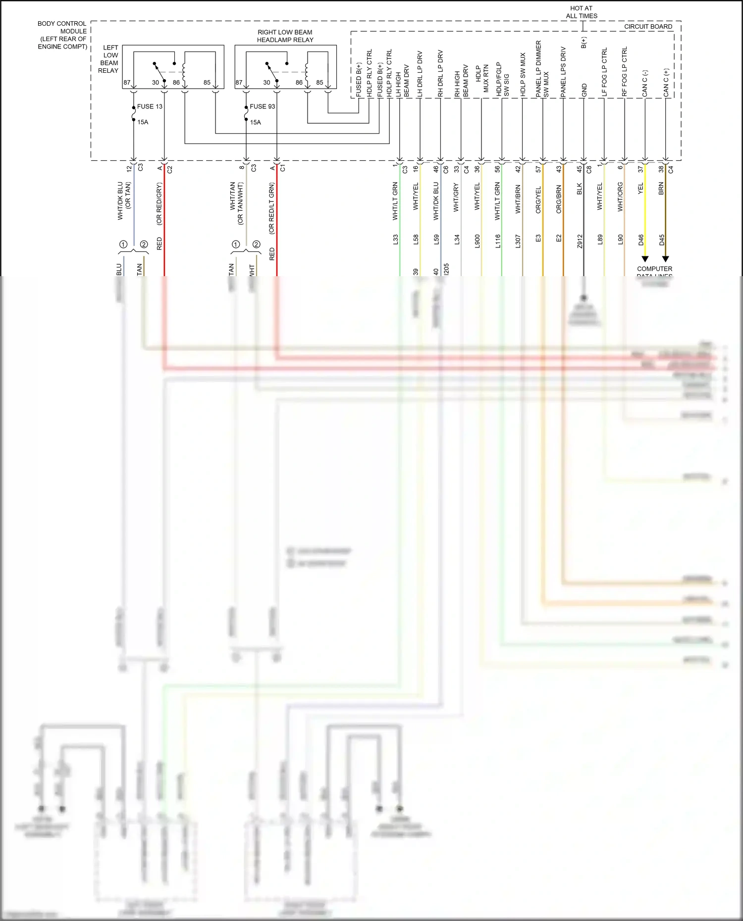 Chrysler 200 II (2014-2016) panel lp dimmer wiring diagram  (2 of 2)