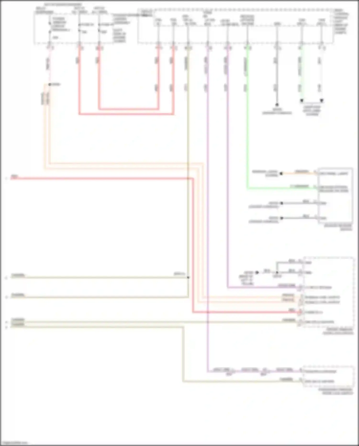 Wiring diagram passenger window/ door lock switch for Chrysler 200 II (2014-2016) (1 of 5)