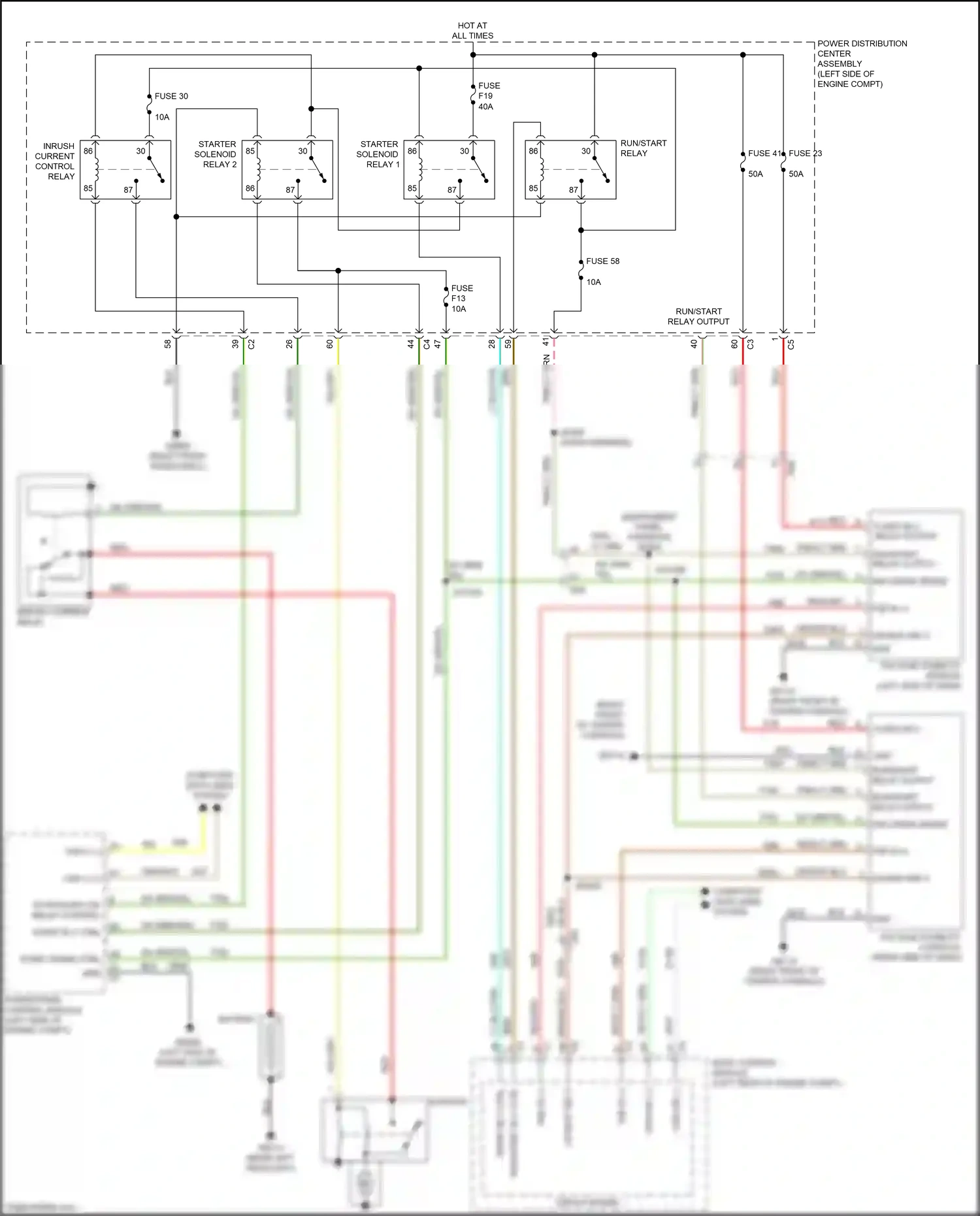 Chrysler 200 II (2014-2016) run/start rly ctrl wiring diagram  (2 of 2)