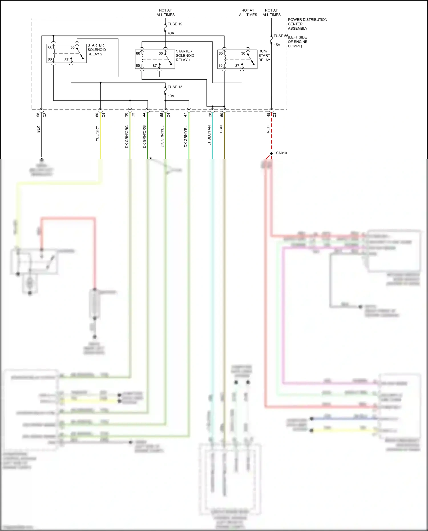Chrysler 200 II (2014-2016) starter relay ctrl wiring diagram  (1 of 1)