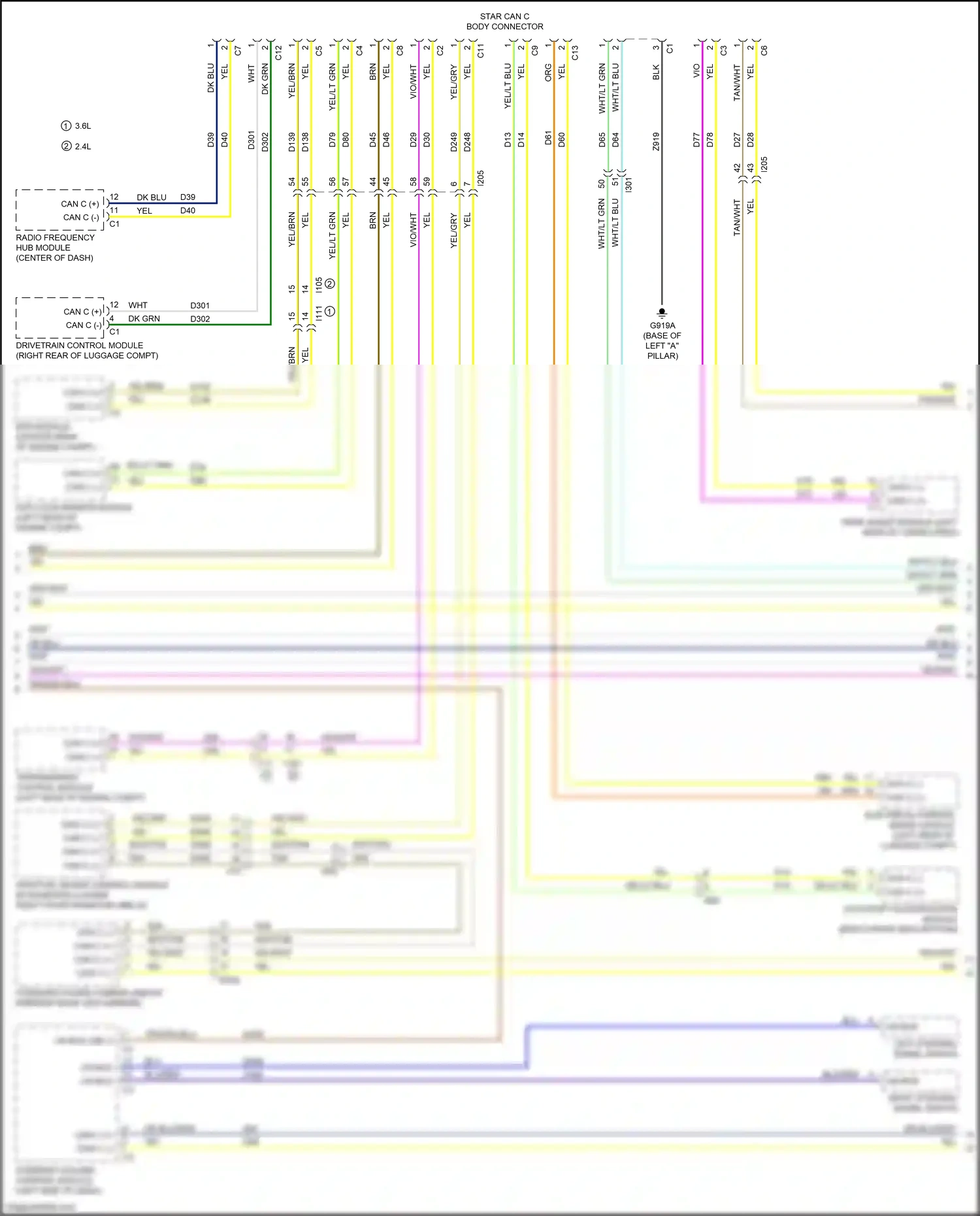 Chrysler 200 II (2014-2016) transmission control module wiring diagram  (2 of 7)