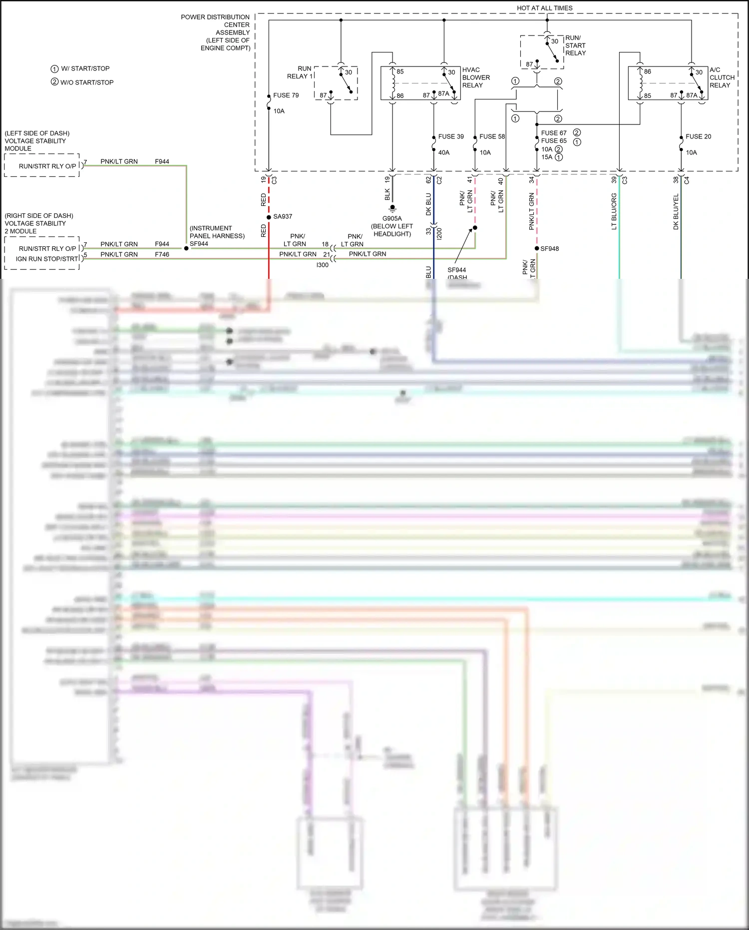 Chrysler 200 II (2014-2016) yel/dk blu wiring diagram  (3 of 11)