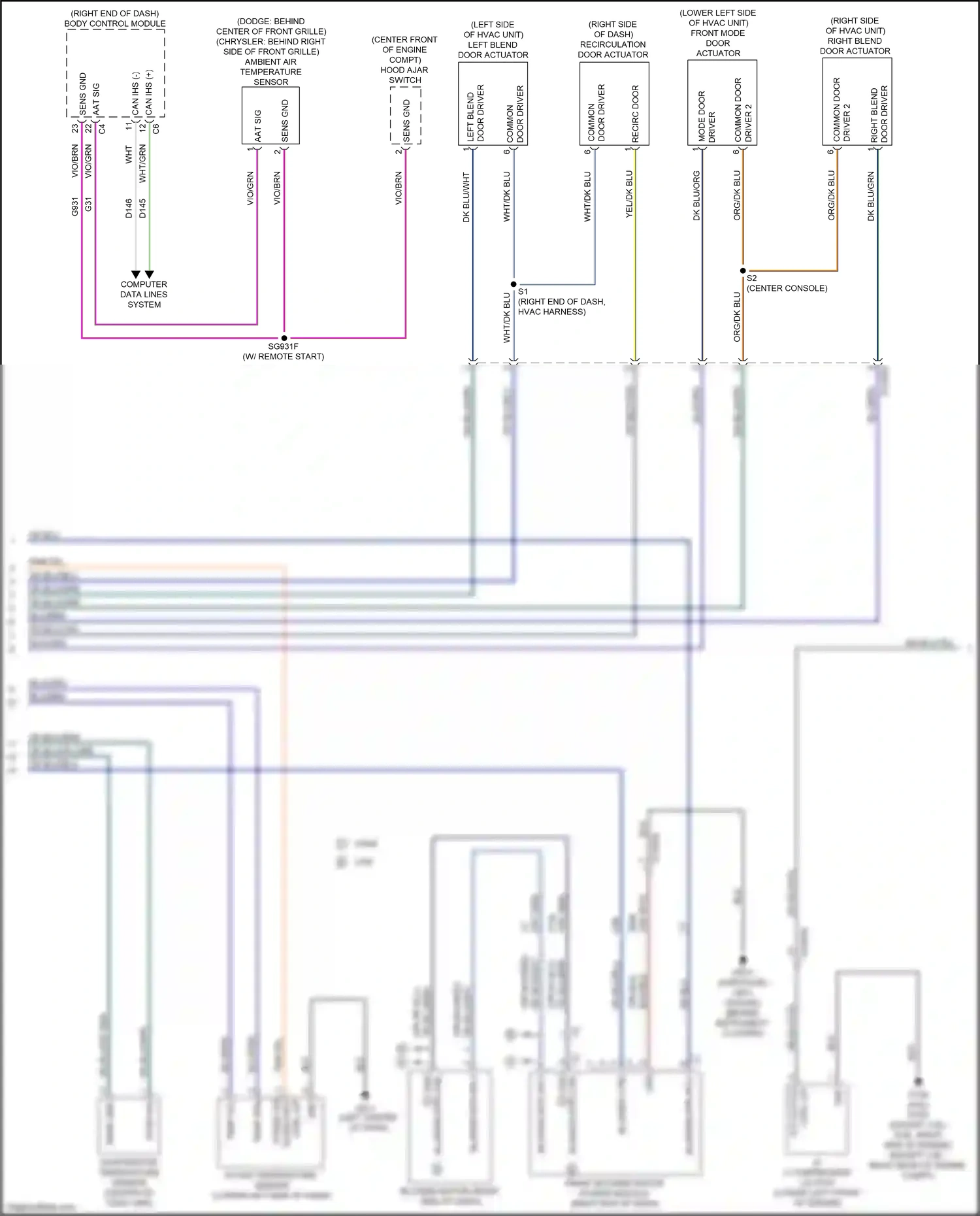 Chrysler 300C II facelift (2015-2024) computer data lines system wiring diagram  (2 of 83)