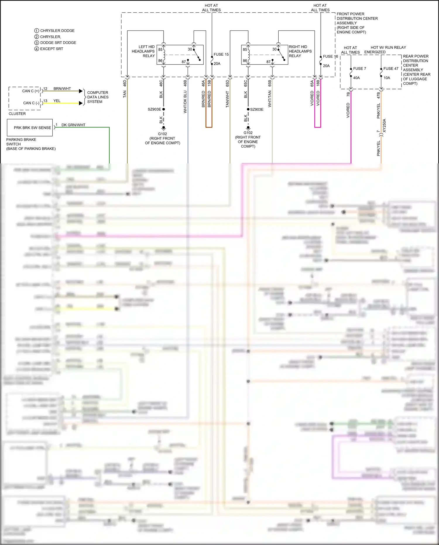 Chrysler 300C II facelift (2015-2024) computer data lines system wiring diagram  (6 of 83)