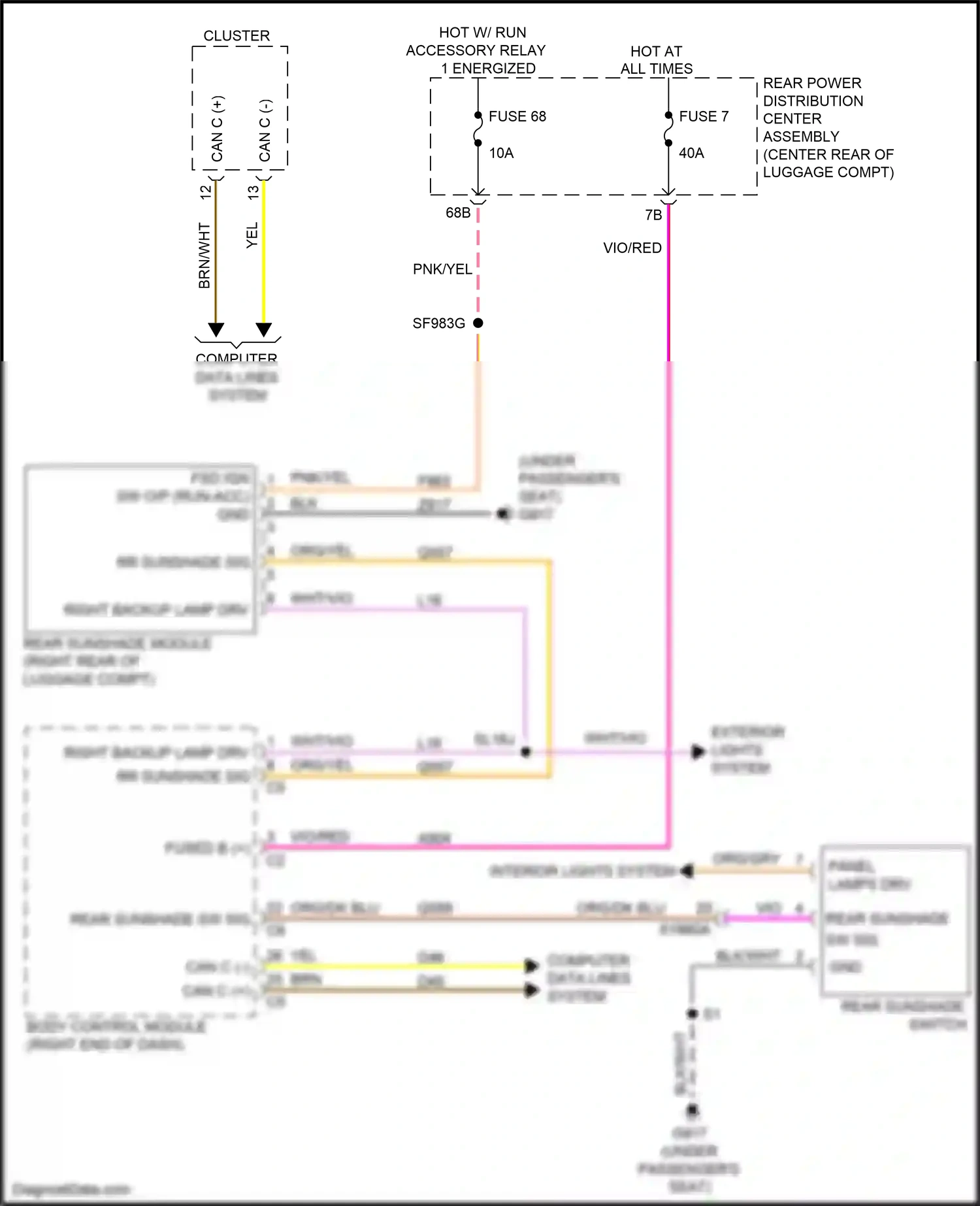 Chrysler 300C II facelift (2015-2024) computer data lines system wiring diagram  (49 of 83)