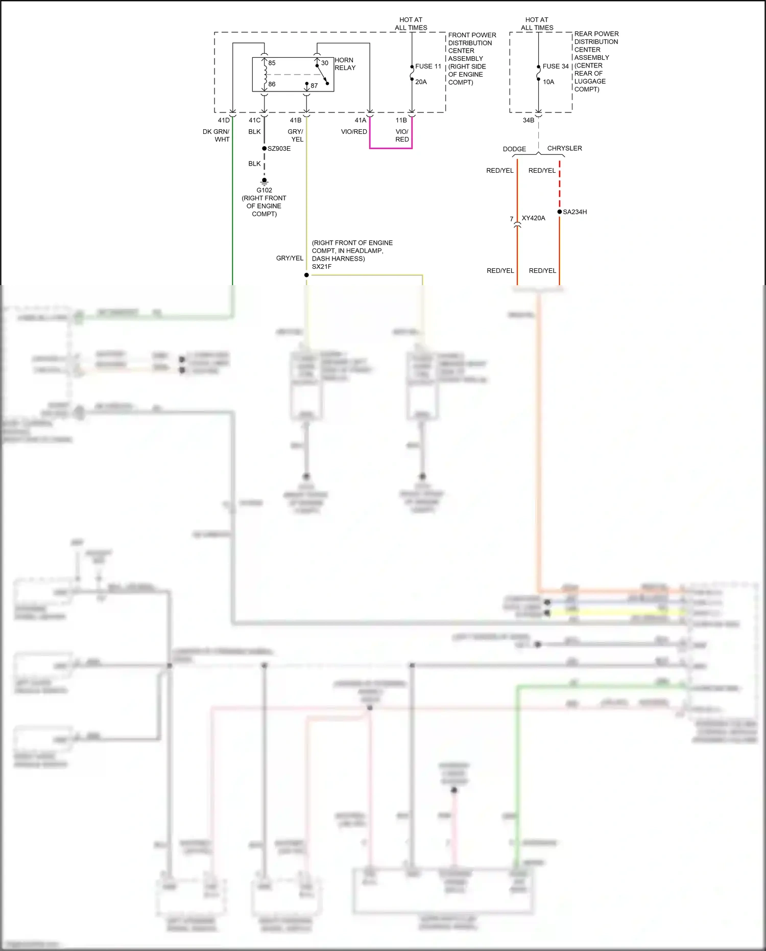 Chrysler 300C II facelift (2015-2024) computer data lines system wiring diagram  (56 of 83)