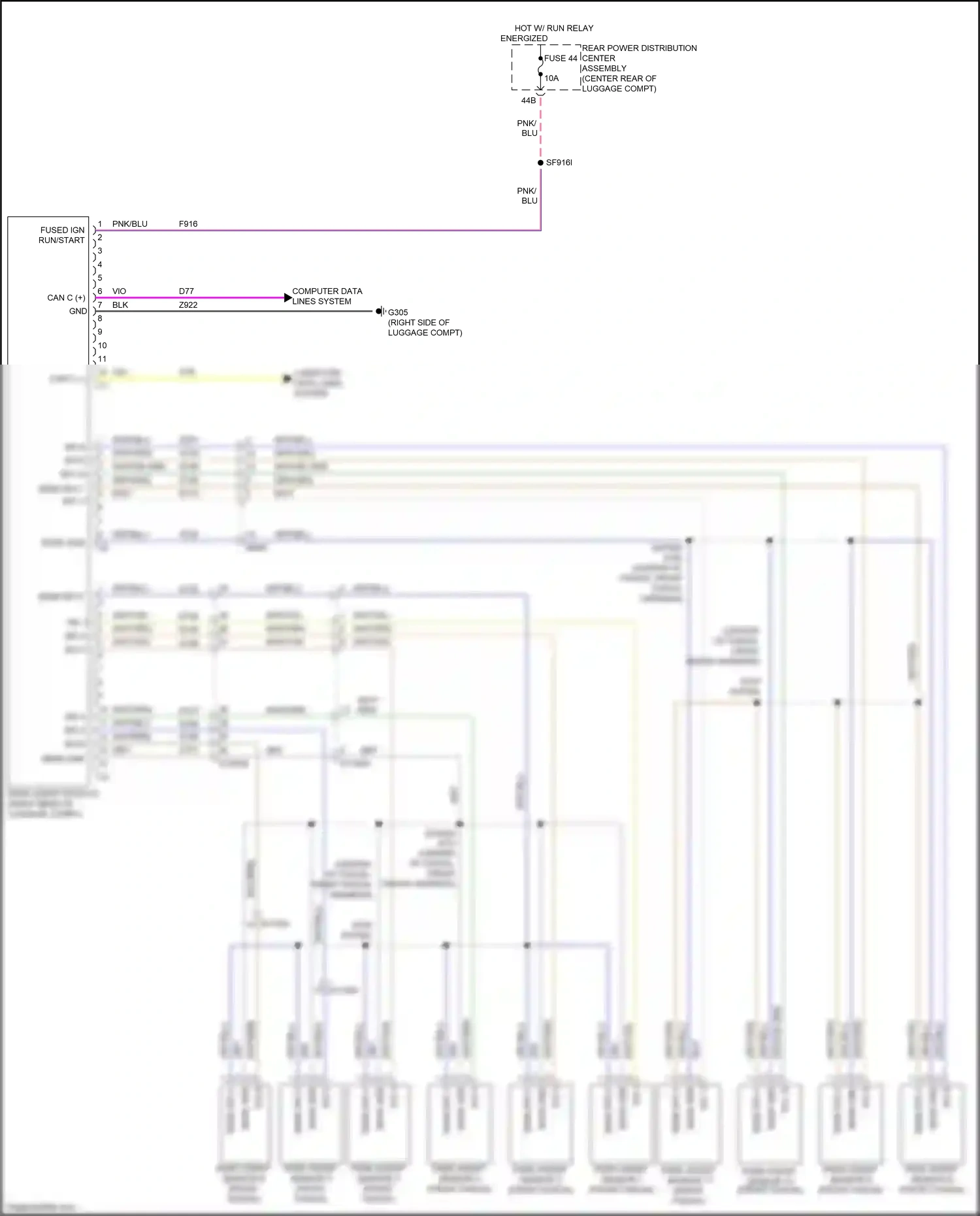 Chrysler 300C II facelift (2015-2024) computer data lines system wiring diagram  (19 of 83)