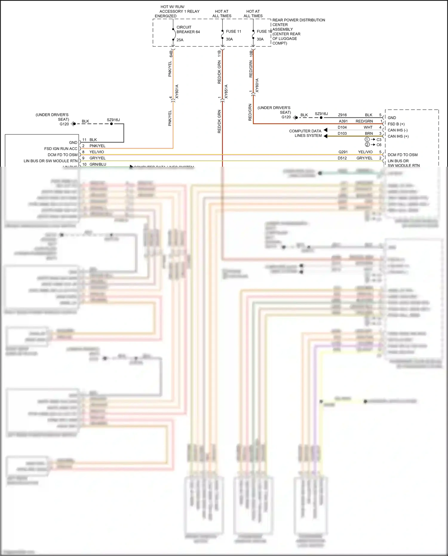 Chrysler 300C II facelift (2015-2024) computer data lines system wiring diagram  (48 of 83)