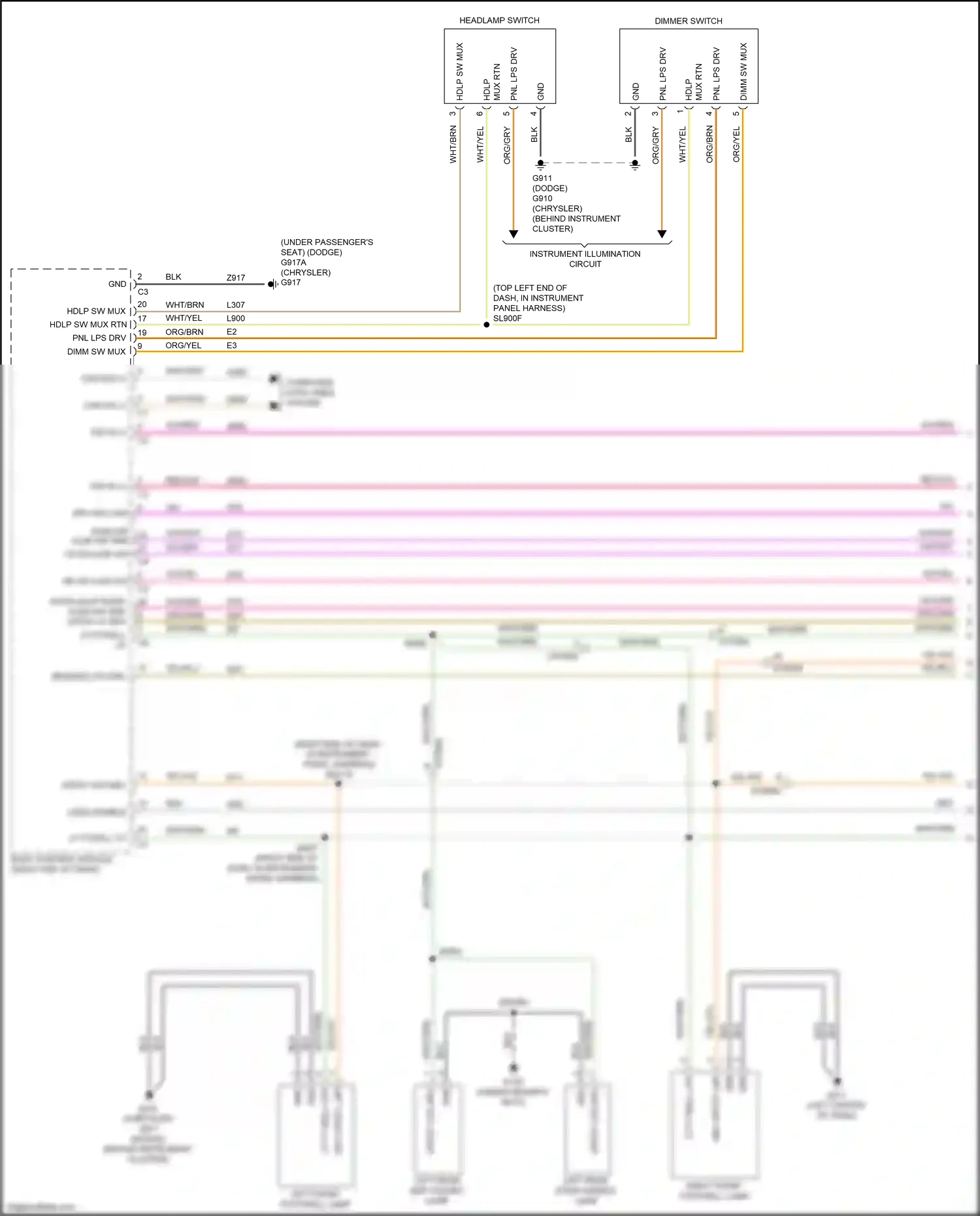 Chrysler 300C II facelift (2015-2024) computer data lines system wiring diagram  (73 of 83)