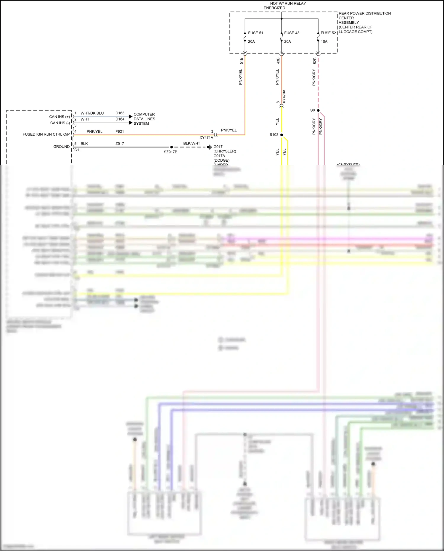 Chrysler 300C II facelift (2015-2024) computer data lines system wiring diagram  (45 of 83)