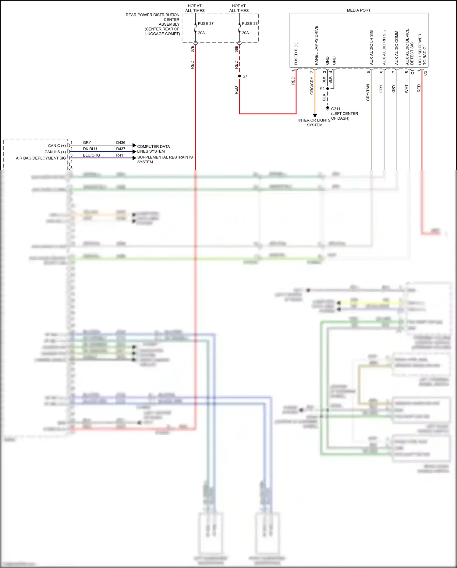 Chrysler 300C II facelift (2015-2024) computer data lines system wiring diagram  (16 of 83)