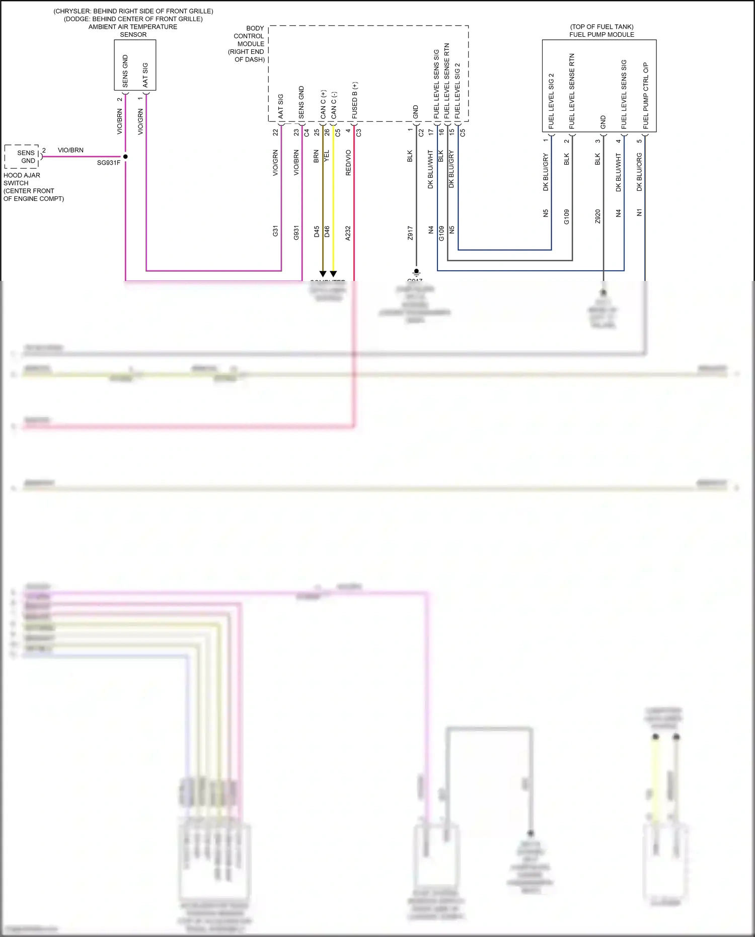 Chrysler 300C II facelift (2015-2024) computer data lines system wiring diagram  (80 of 83)