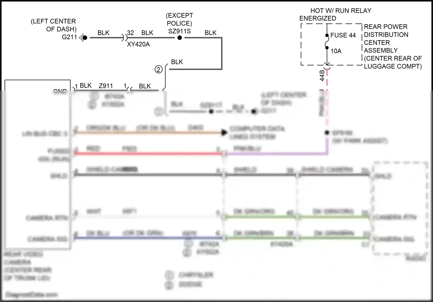 Chrysler 300C II facelift (2015-2024) computer data lines system wiring diagram  (20 of 83)