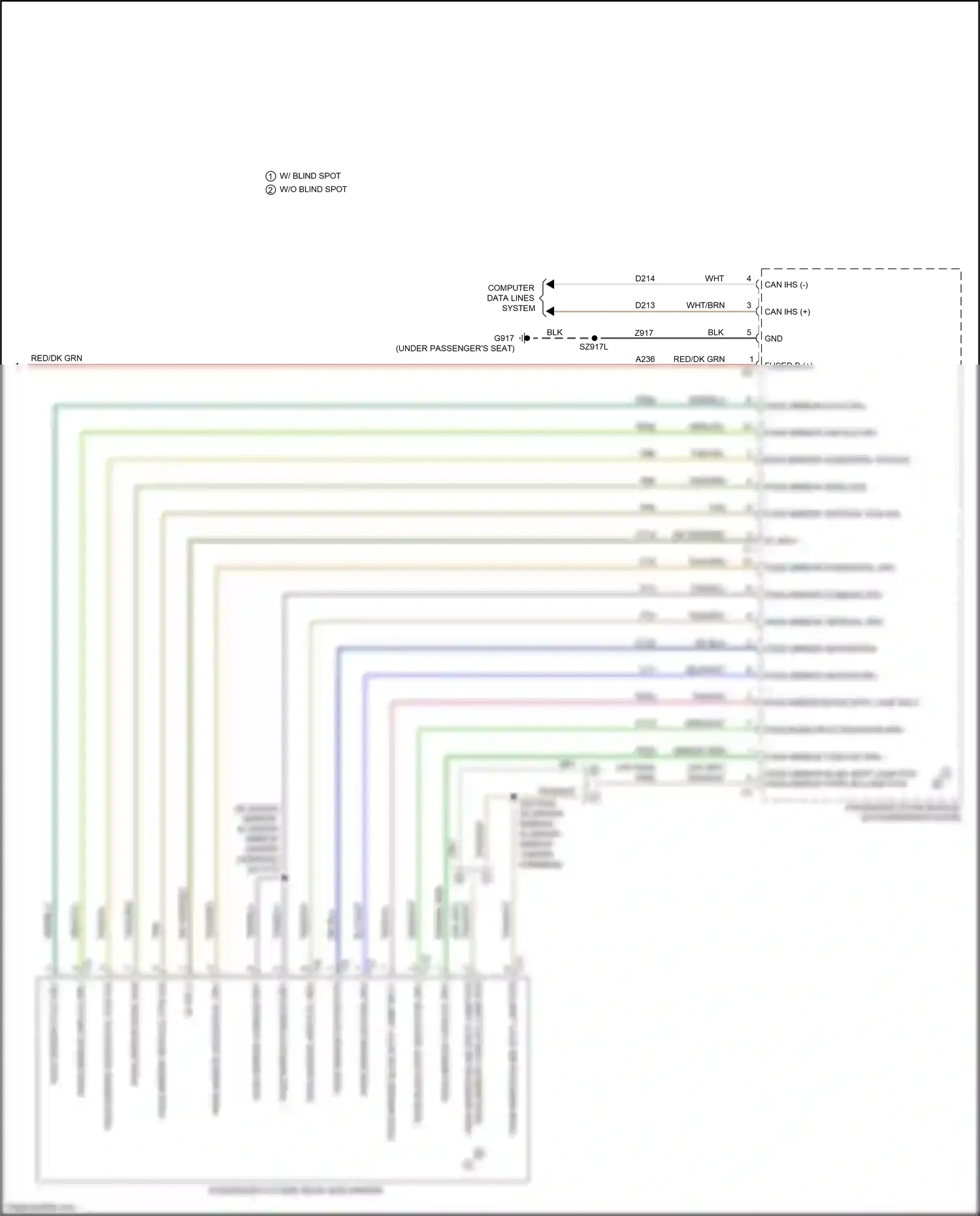 Chrysler 300C II facelift (2015-2024) computer data lines system wiring diagram  (38 of 83)