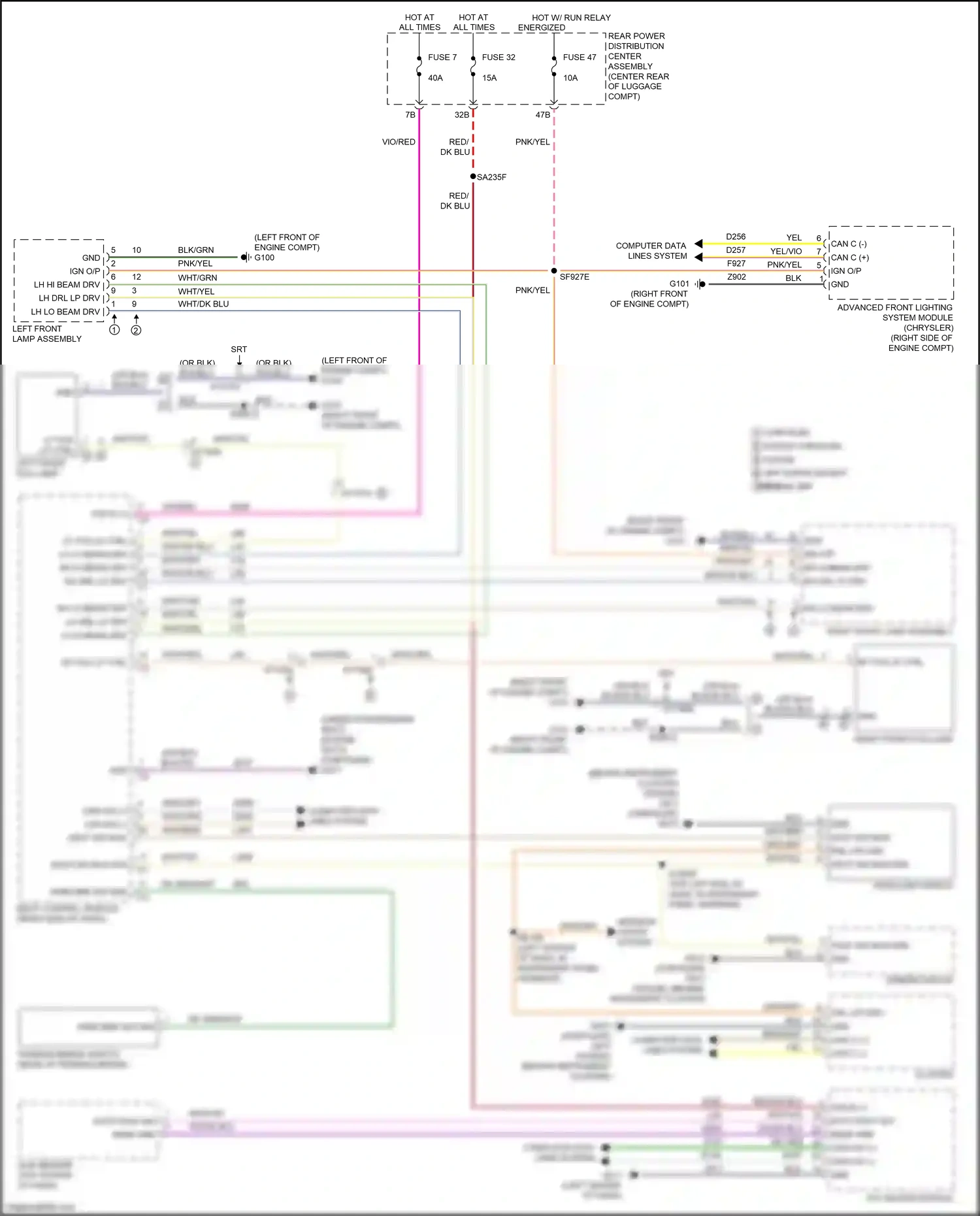 Chrysler 300C II facelift (2015-2024) computer data lines system wiring diagram  (5 of 83)