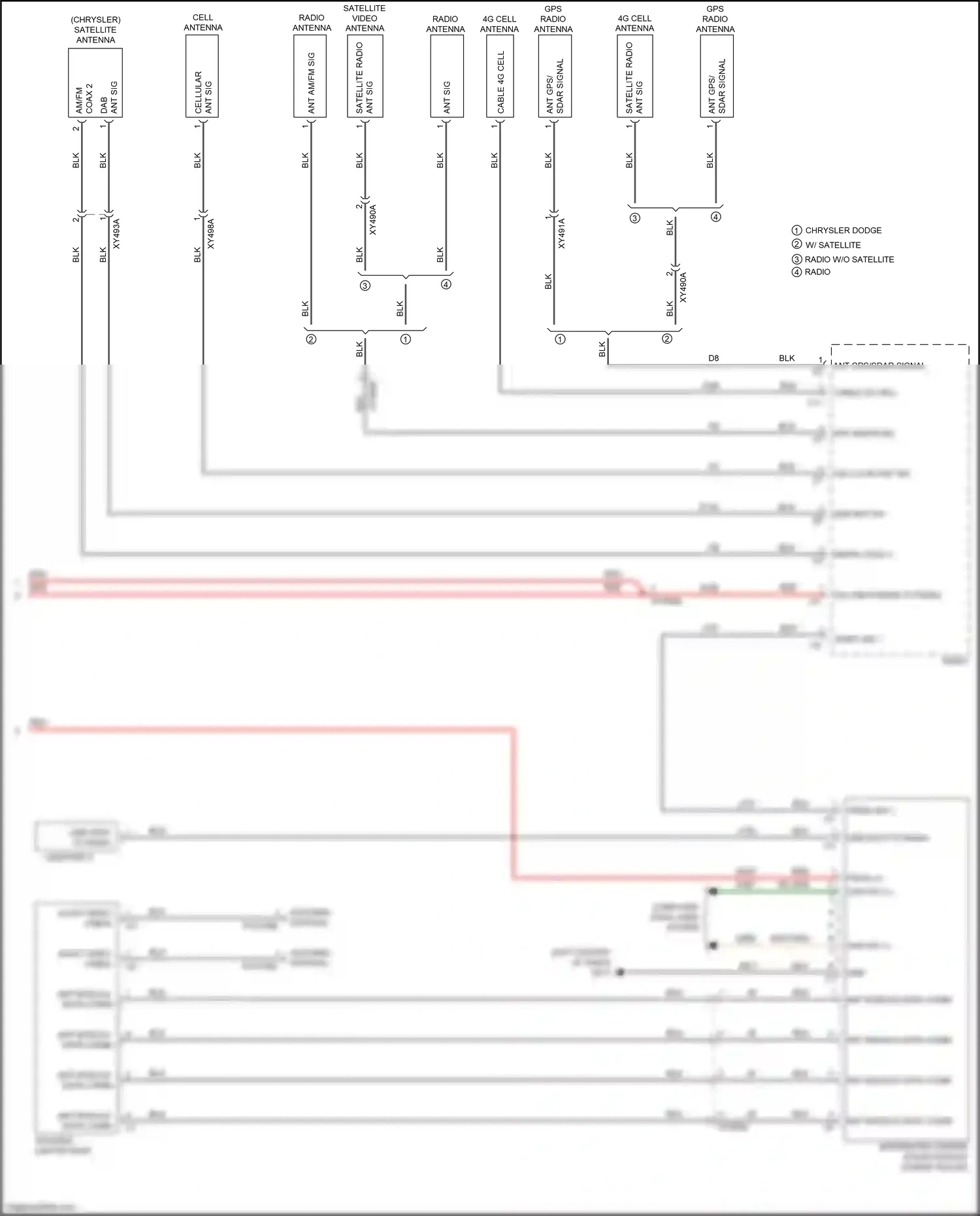 Chrysler 300C II facelift (2015-2024) computer data lines system wiring diagram  (28 of 83)