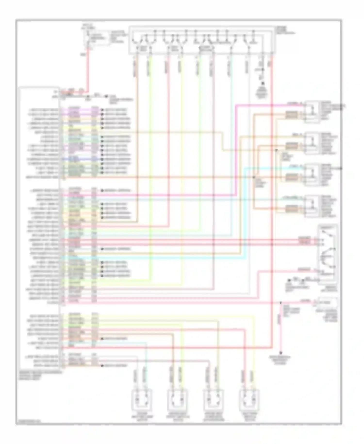 Wiring diagram driver power seat switch for Chrysler 300M I (1998-2004) (2 of 2)