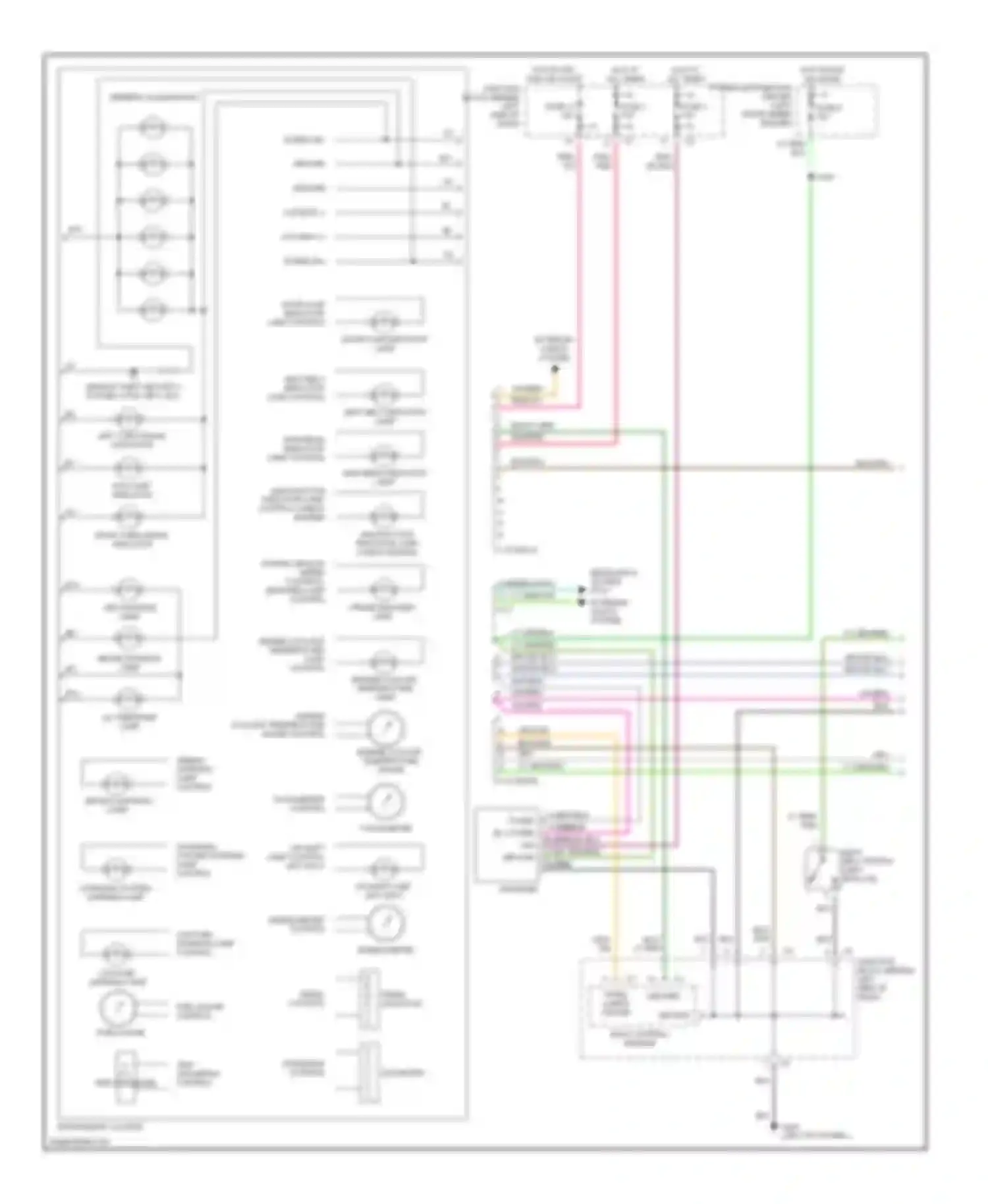 Cirrus Chrysler I (1994-2000): Instrument cluster circuit (1 of 2)