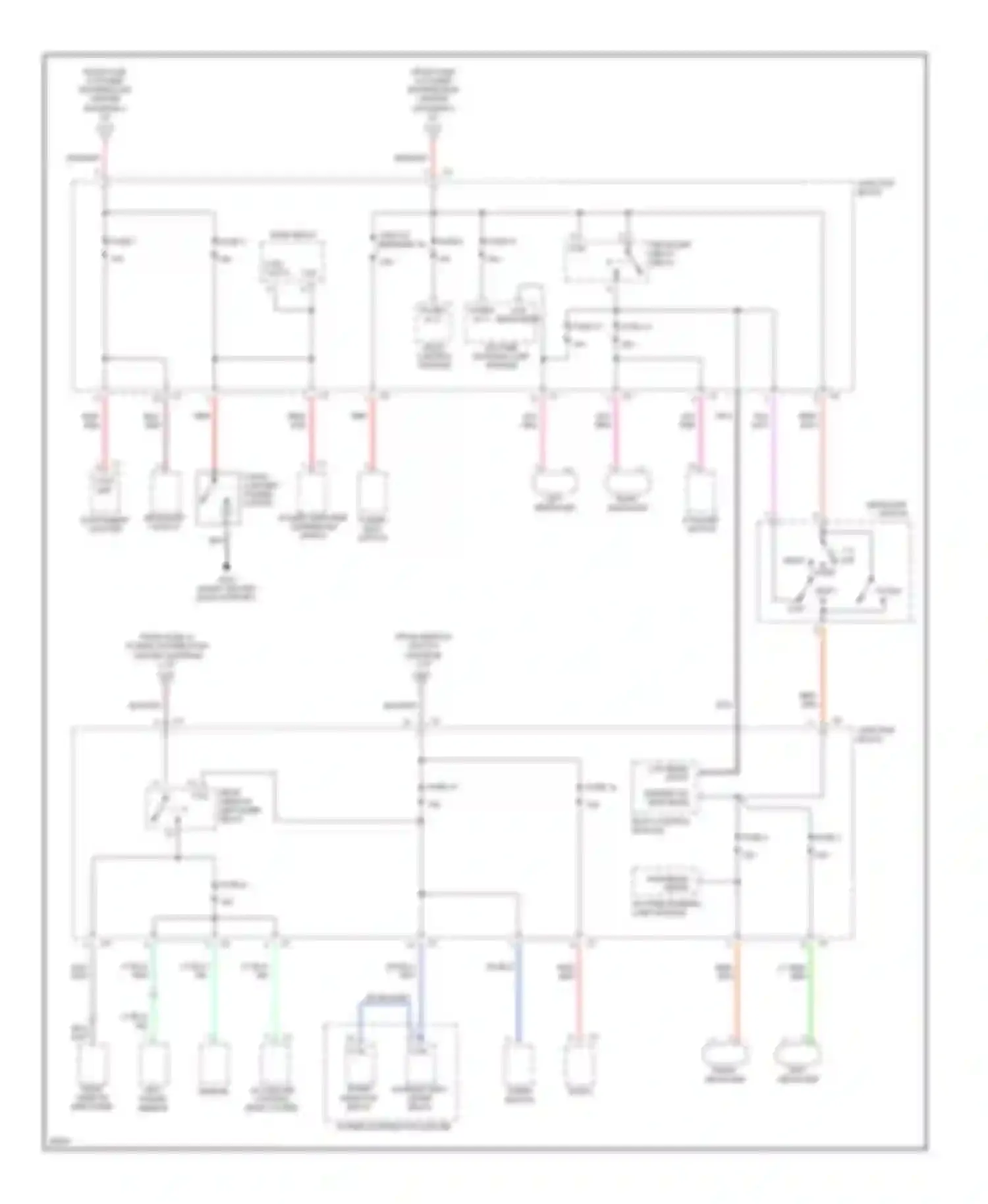 Cirrus Chrysler I (1994-2000): Power distribution circuit (4 of 4)
