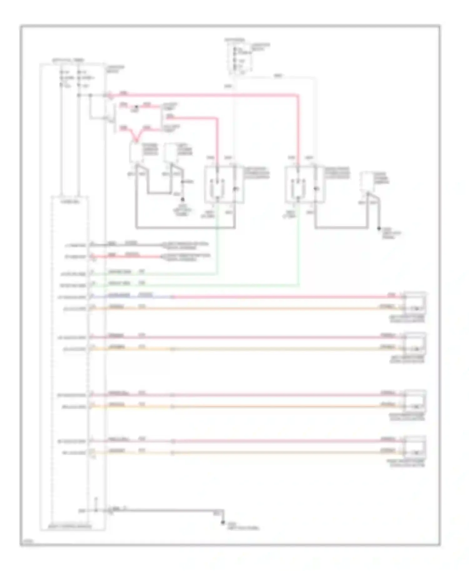 Cirrus Chrysler I (1994-2000): Power door lock circuit