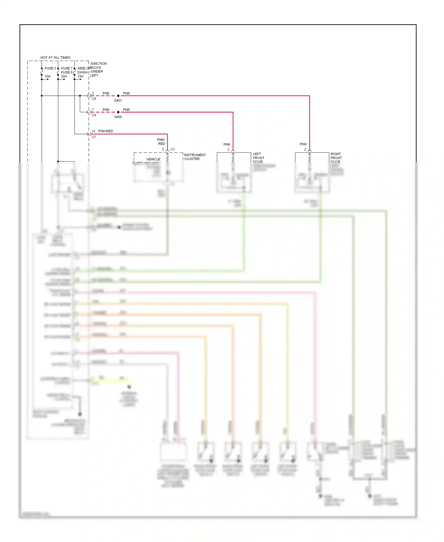 Chrysler Cirrus I (1994-2000) body control module wiring diagram  (1 of 21)