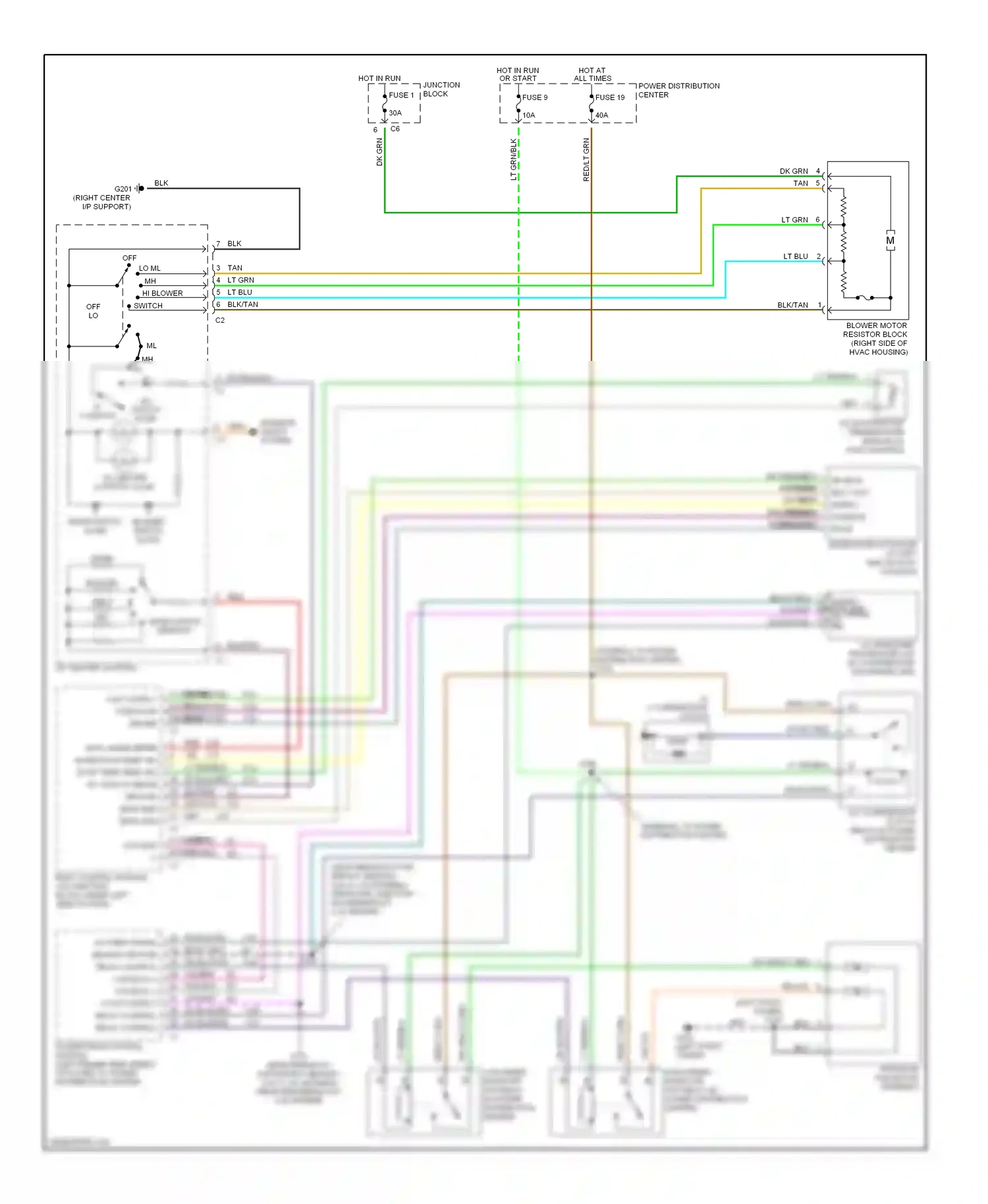 Chrysler Cirrus I (1994-2000) panel) wiring diagram  (1 of 1)