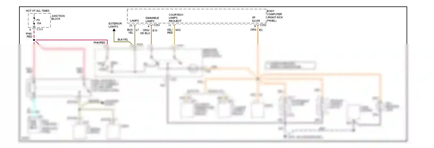 Chrysler Concorde I (1992-1997) automatic temperature control module wiring diagram  (4 of 4)