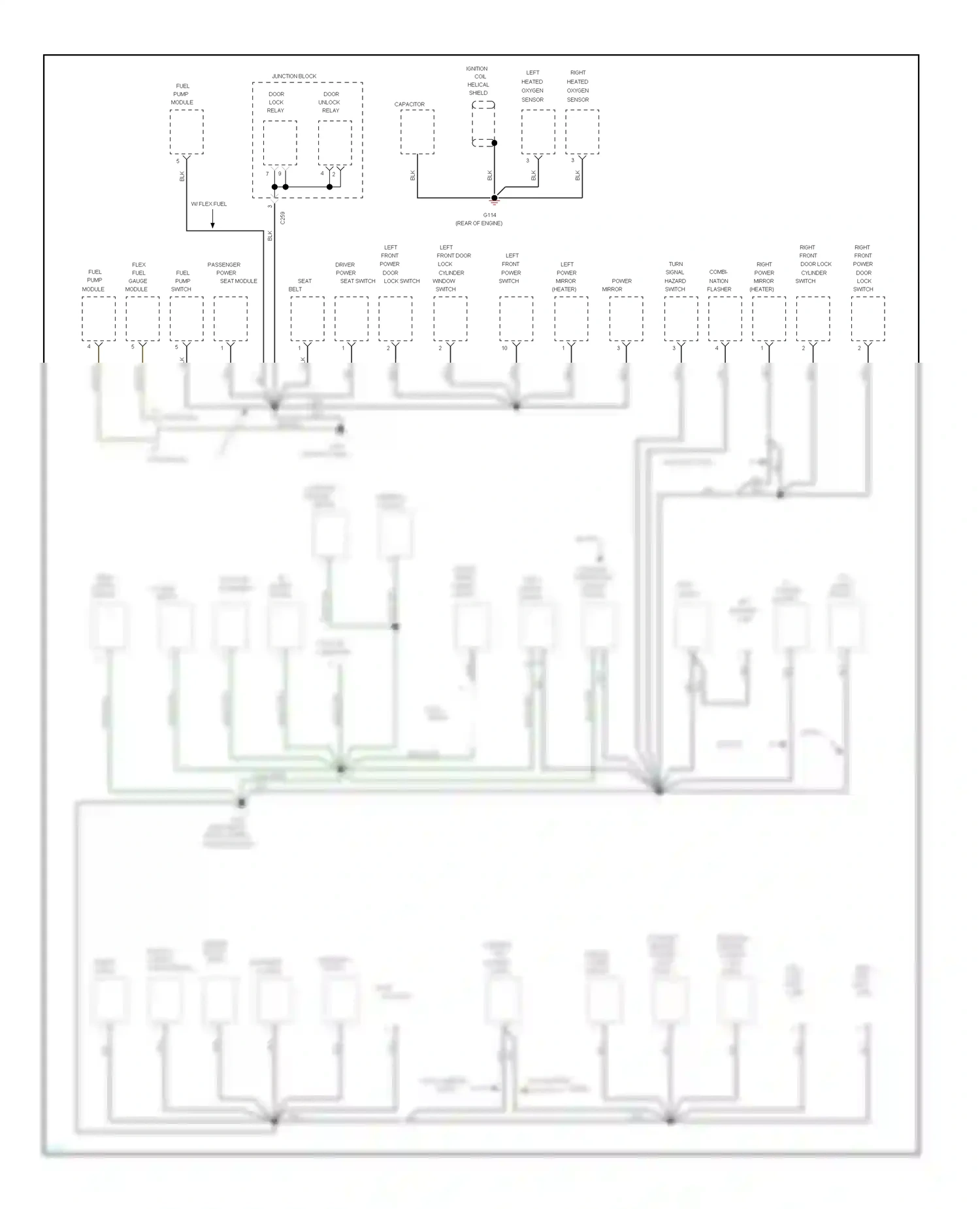 Chrysler Concorde I (1992-1997) clock- spring wiring diagram  (1 of 2)