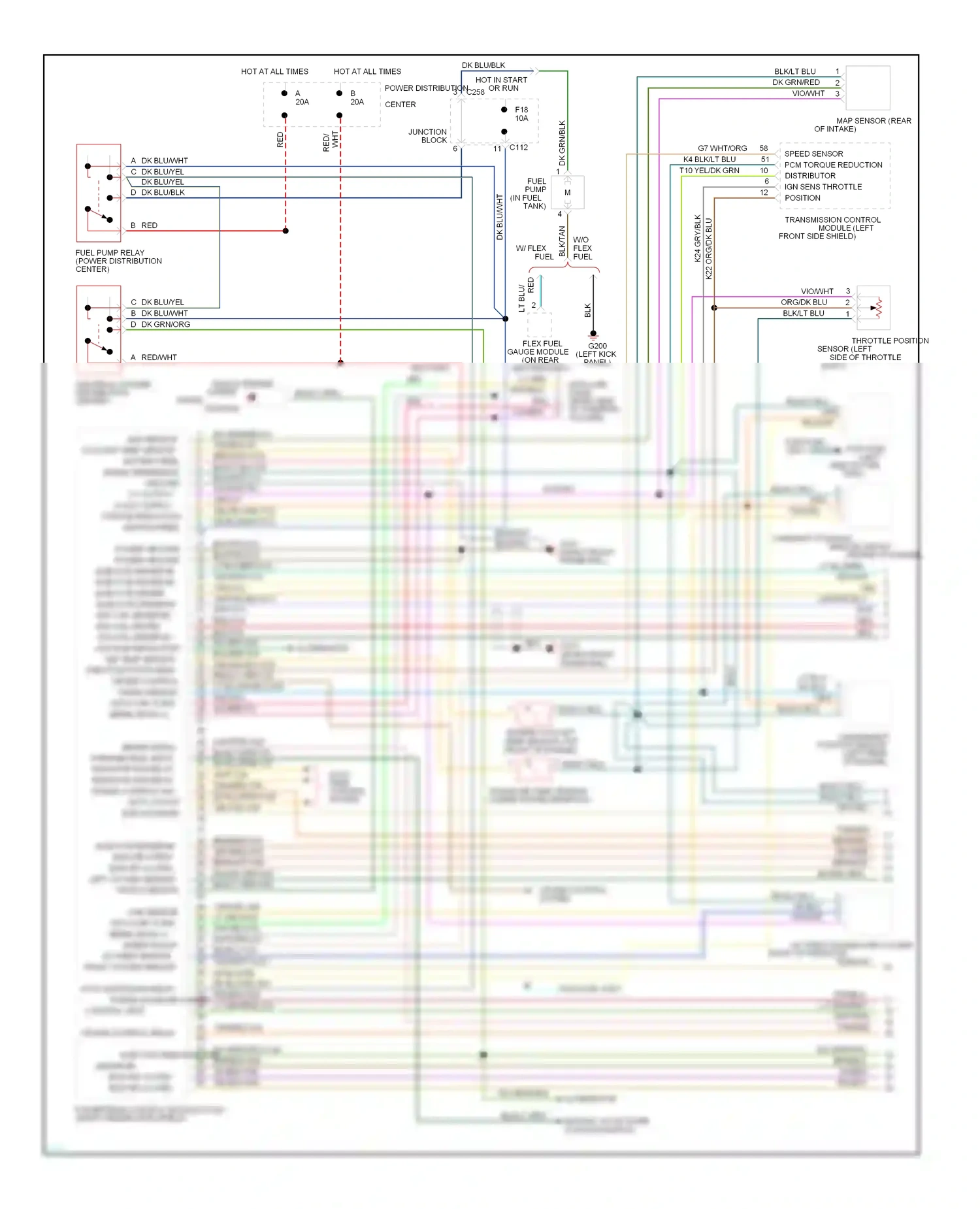 Chrysler Concorde I (1992-1997) map sensor wiring diagram  (1 of 3)
