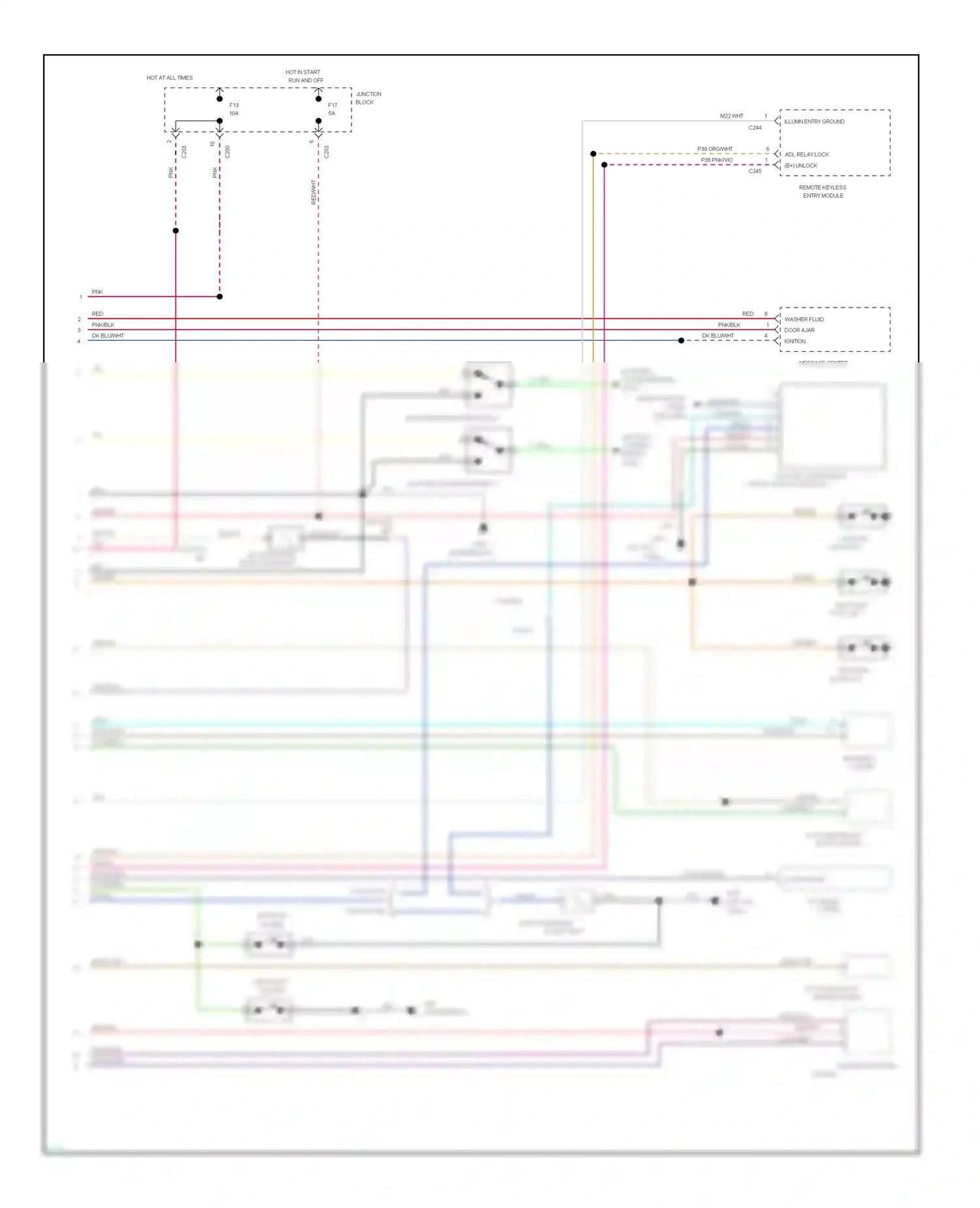 Chrysler Concorde I (1992-1997) remote keyless entry module wiring diagram  (1 of 4)