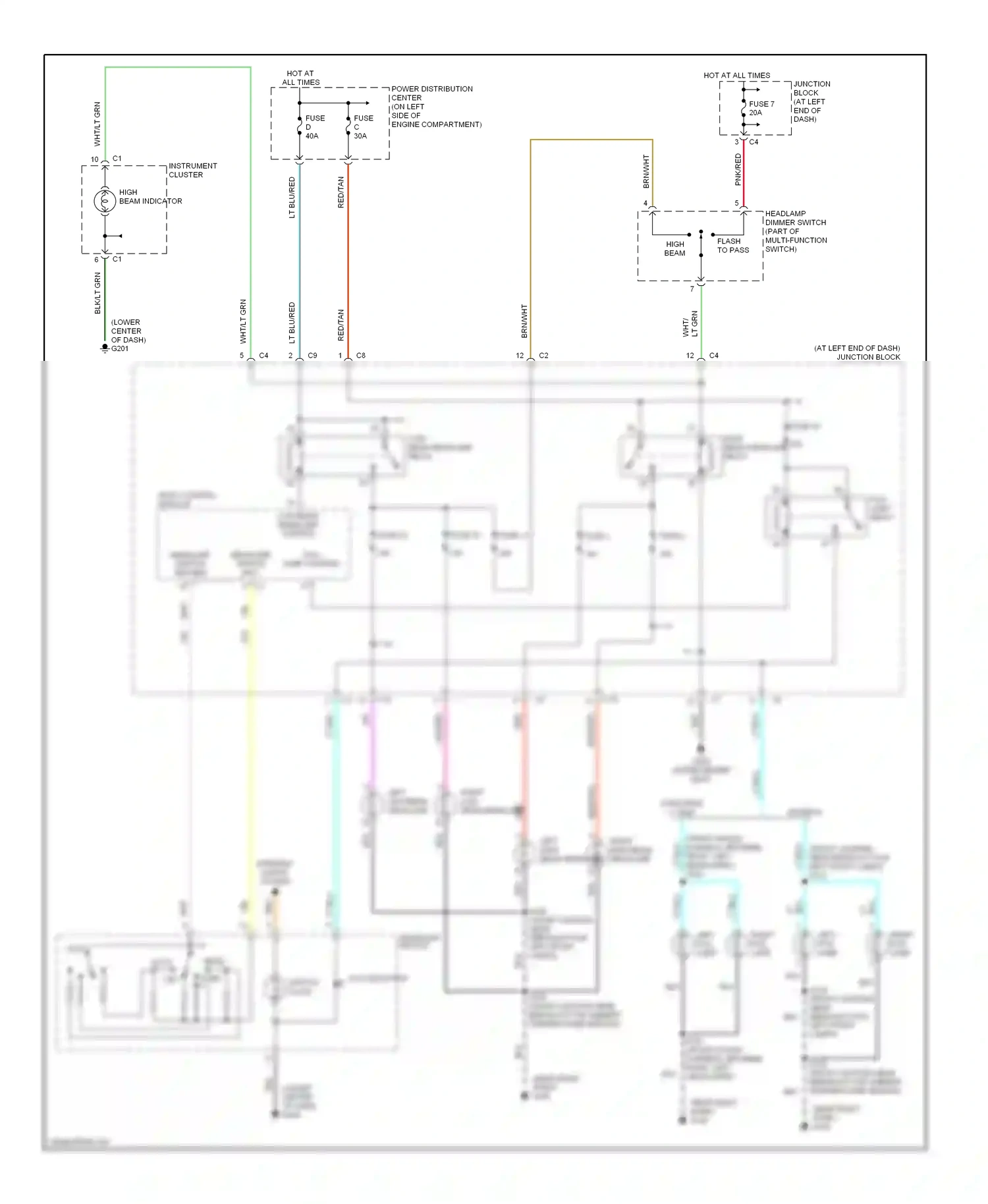 Chrysler Concorde II (1997-2004) body control module wiring diagram  (10 of 19)