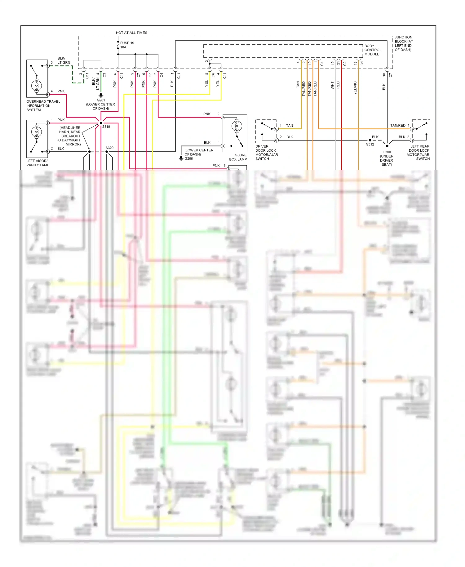 Chrysler Concorde II (1997-2004) body control module wiring diagram  (12 of 19)