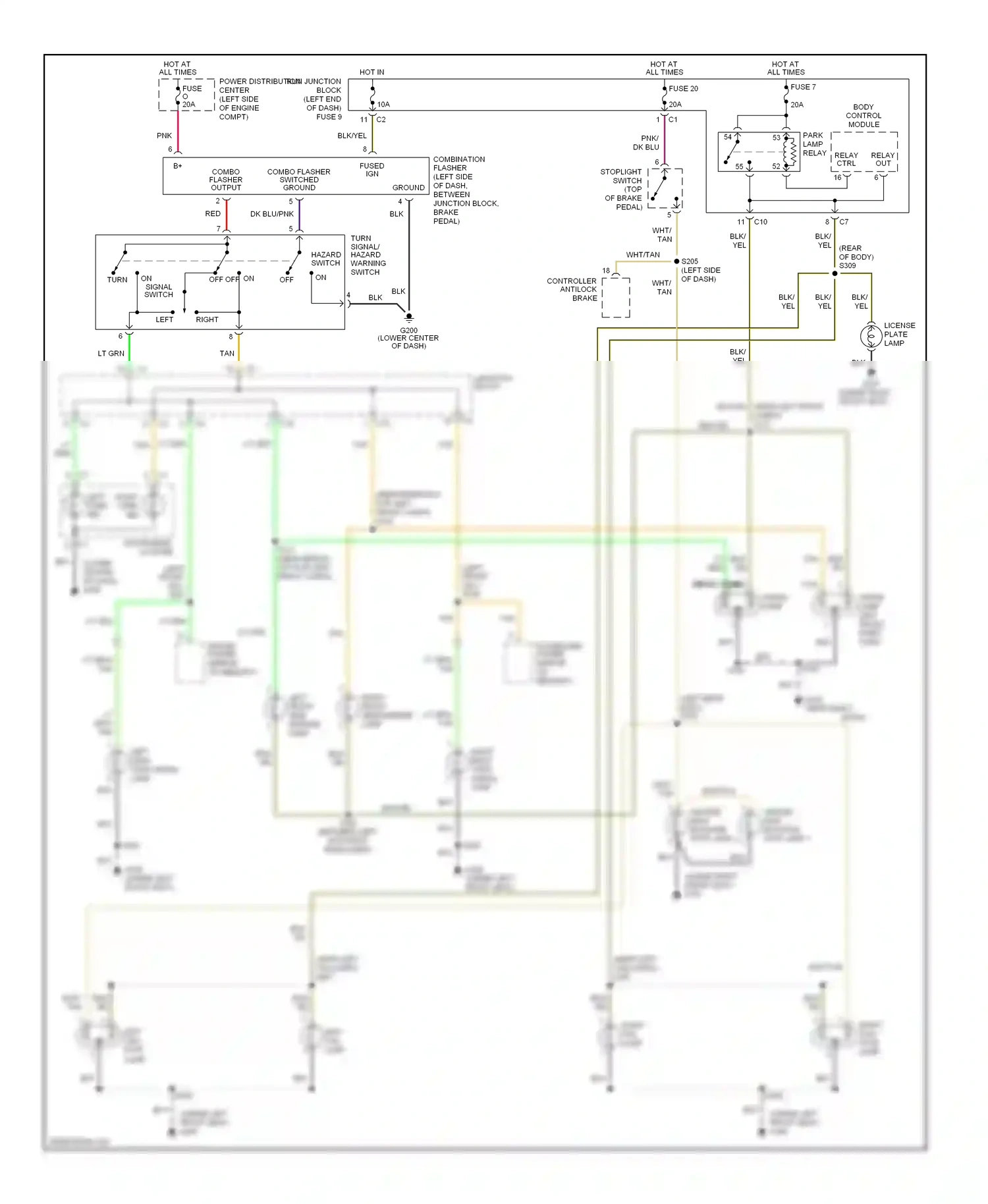 Chrysler Concorde II (1997-2004) body control module wiring diagram  (5 of 19)