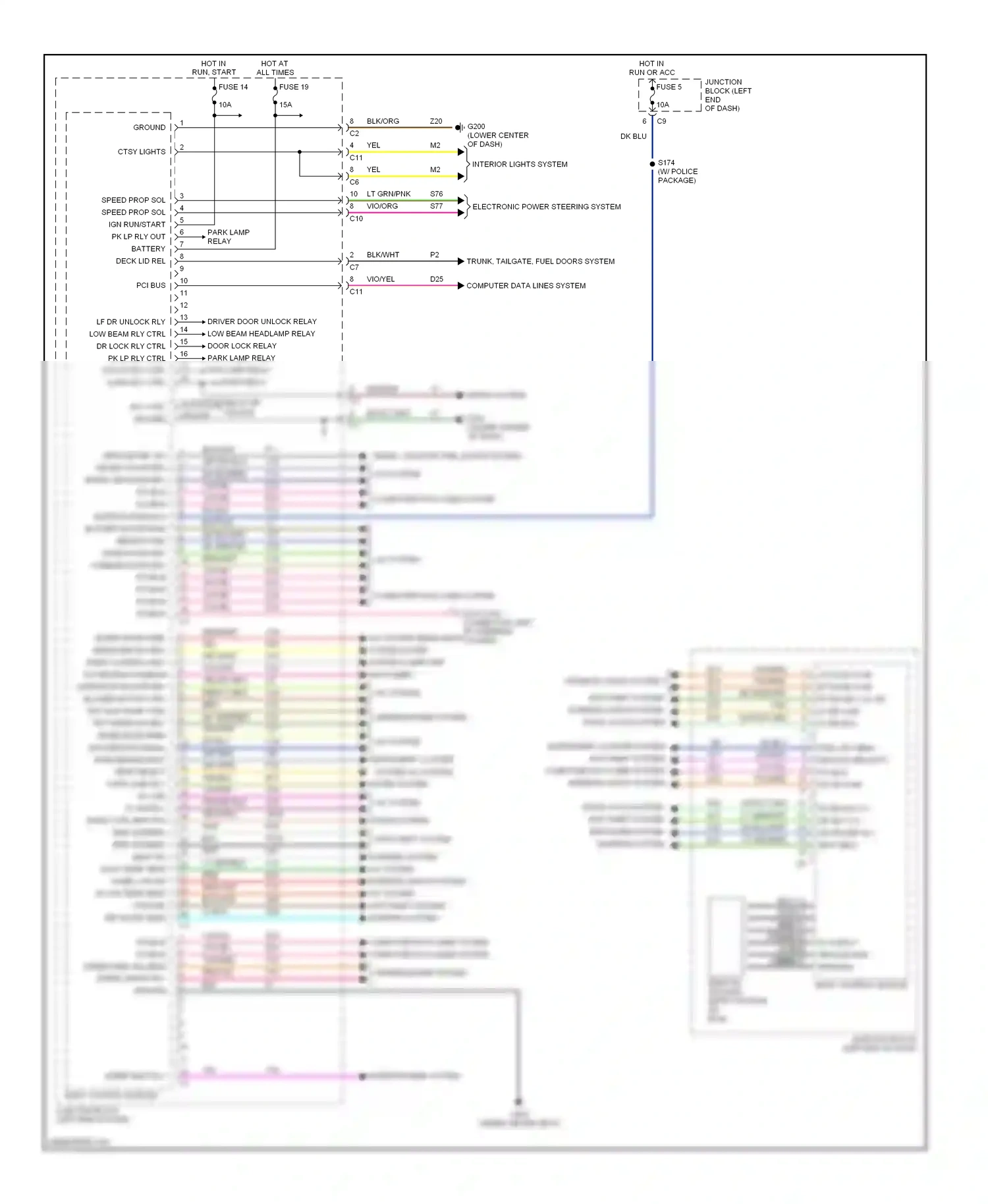 Chrysler Concorde II (1997-2004) body control module wiring diagram  (2 of 19)