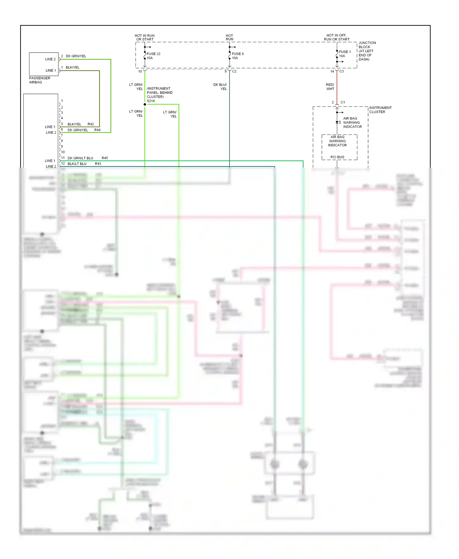 Chrysler Concorde II (1997-2004) clock- spring wiring diagram  (3 of 3)